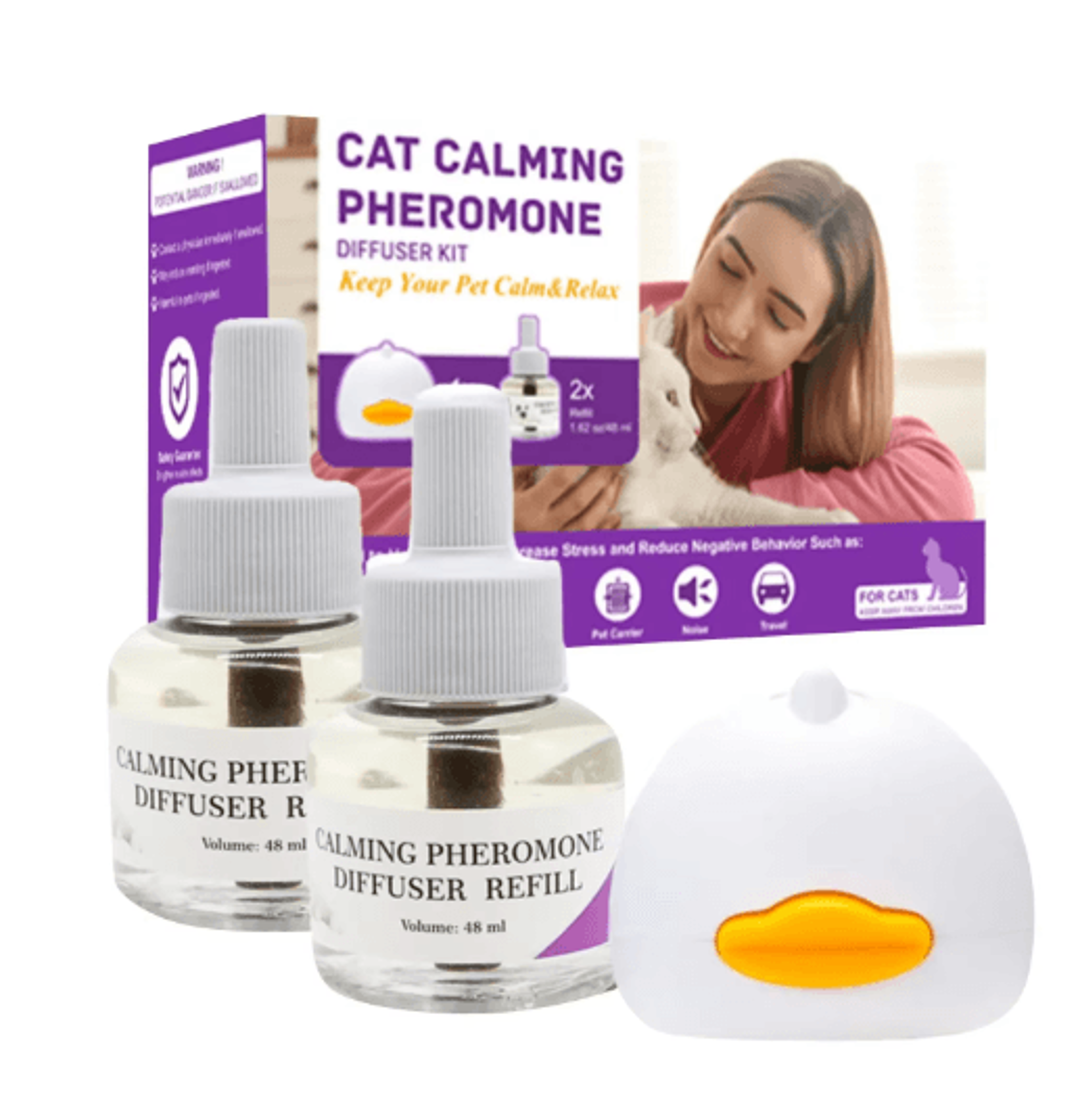 Cat Pheromone Diffuser Starter Kit 30 Day Calming PlugIn For A Relaxed Home 0
