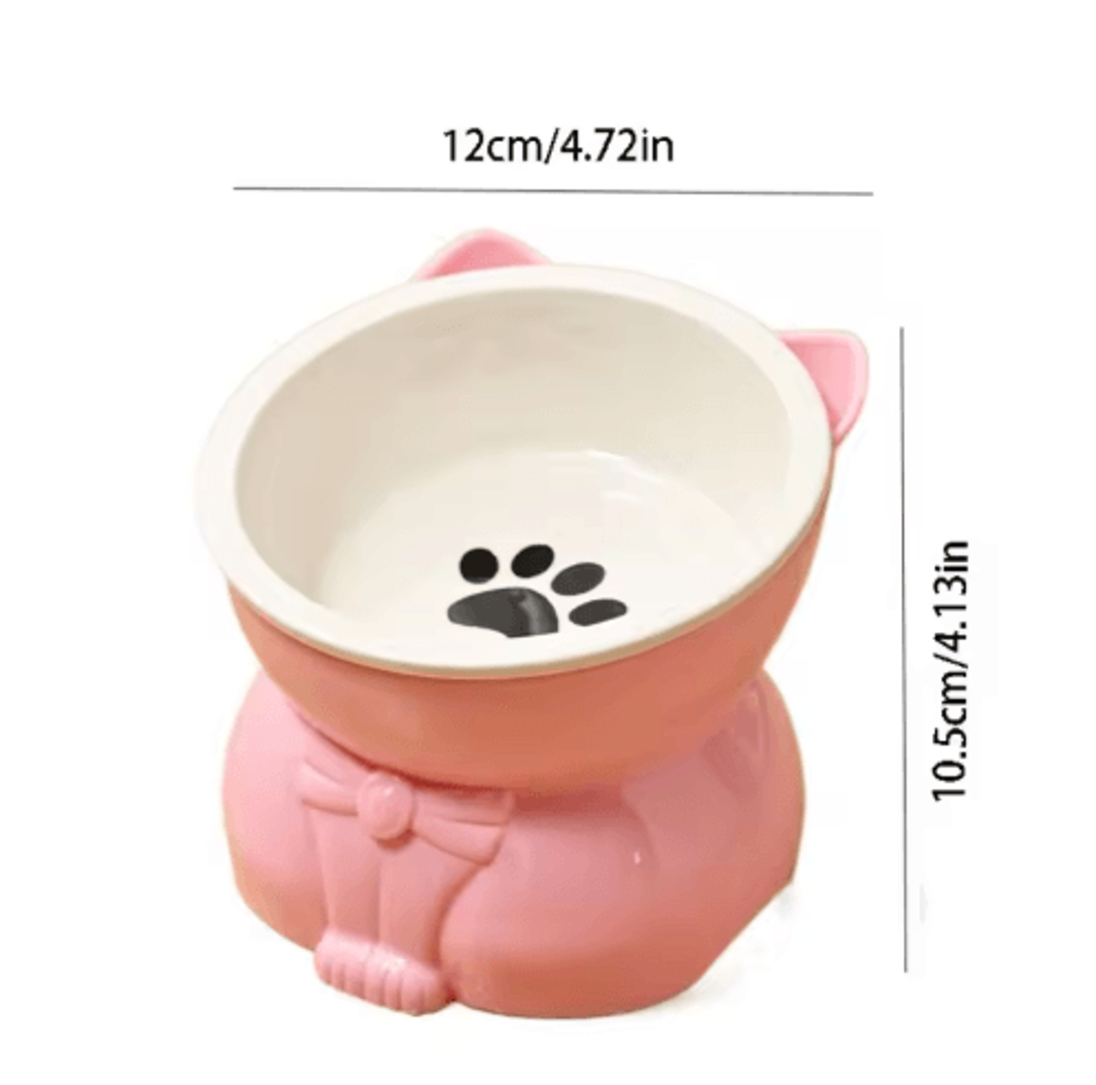 Creative Ceramic Cat Bowl  Elevated Slanted Feeding  Water Bowl For Cats And Small Dogs 6