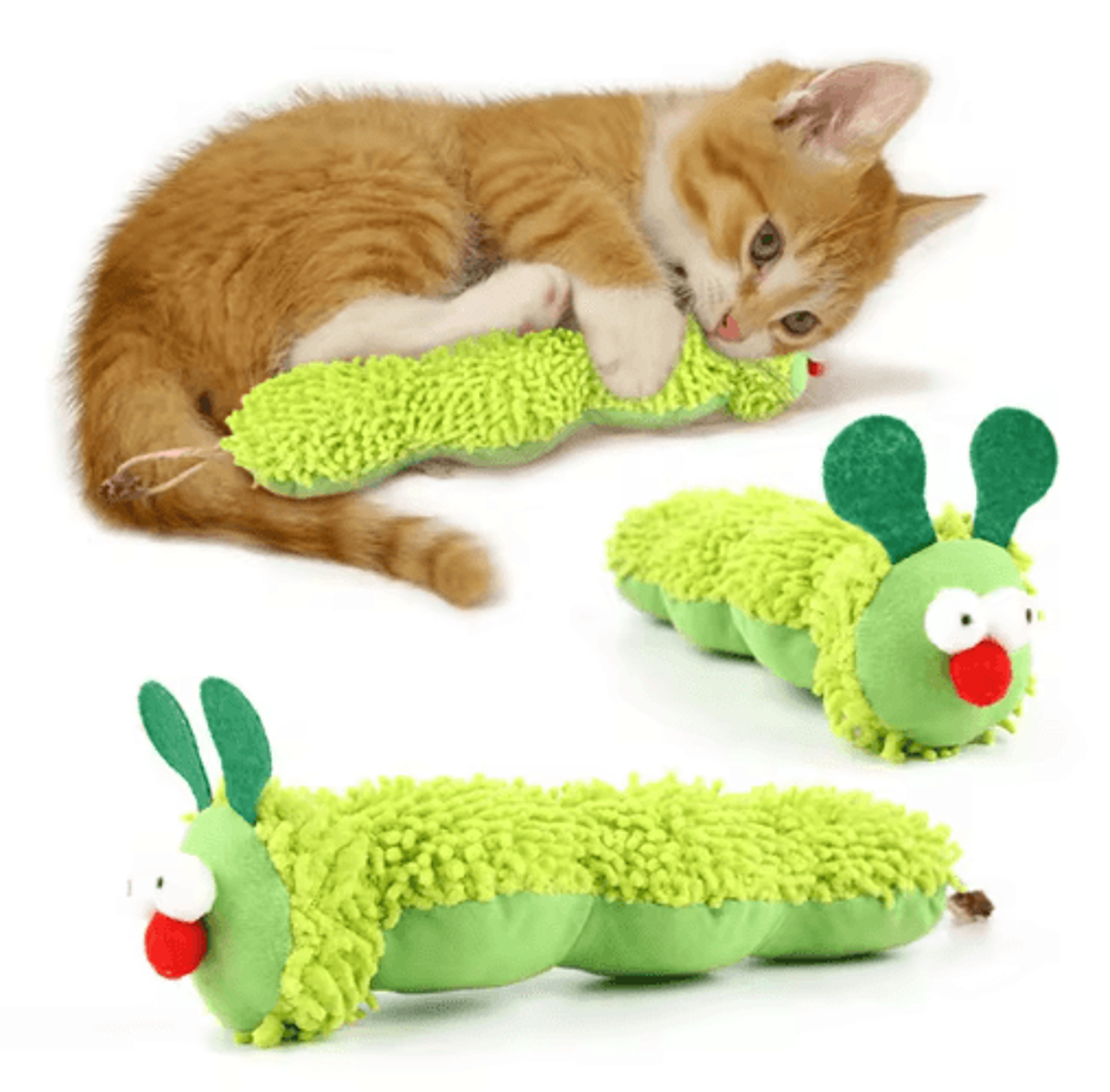 Interactive Plush Cat Toy  BiteResistant Animal Toy For Play  Boredom Relief 0
