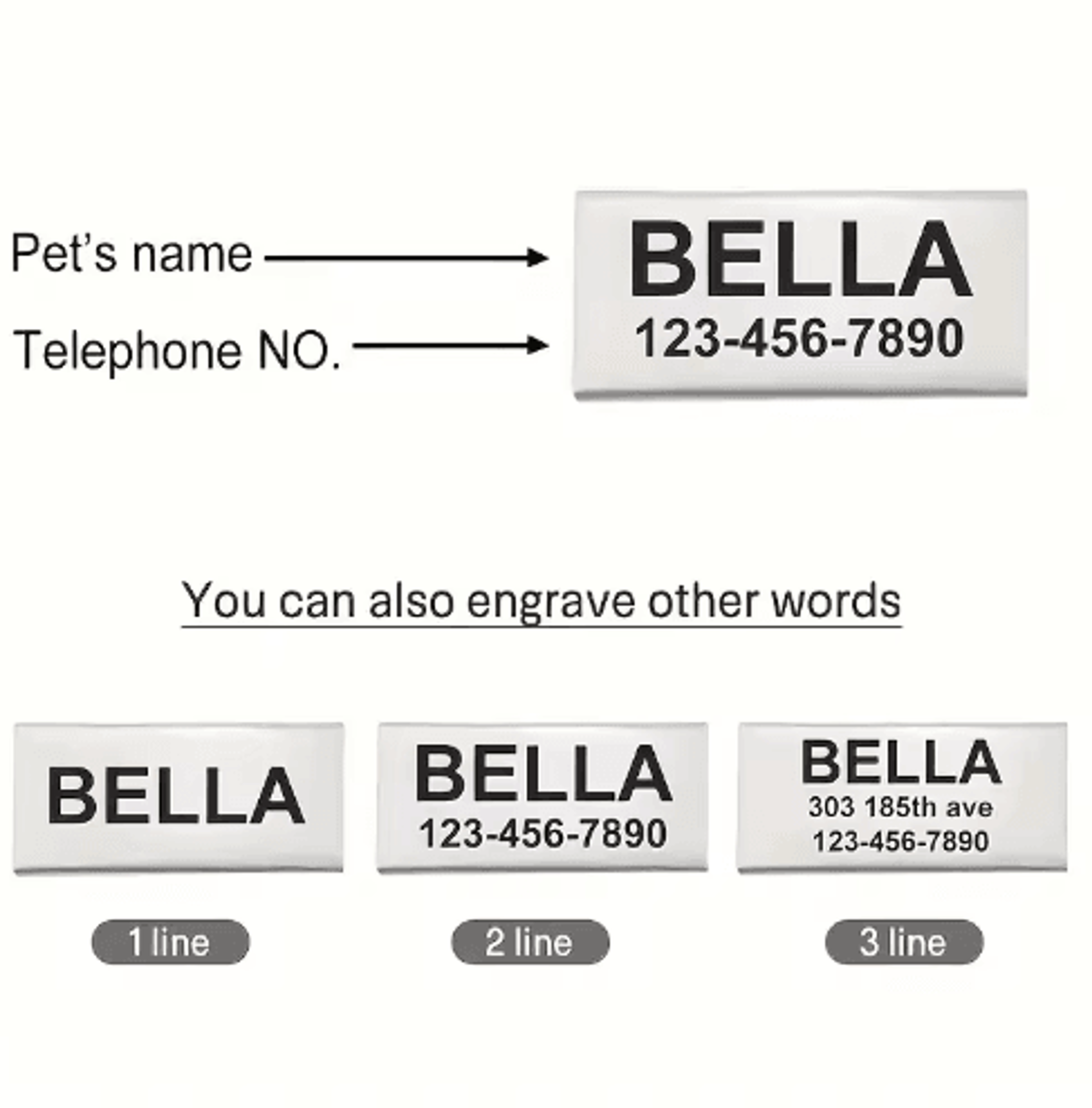 Personalized Cat Collar With Bell Custom Engraved Name Tag Collar For Cats  Kittens 7