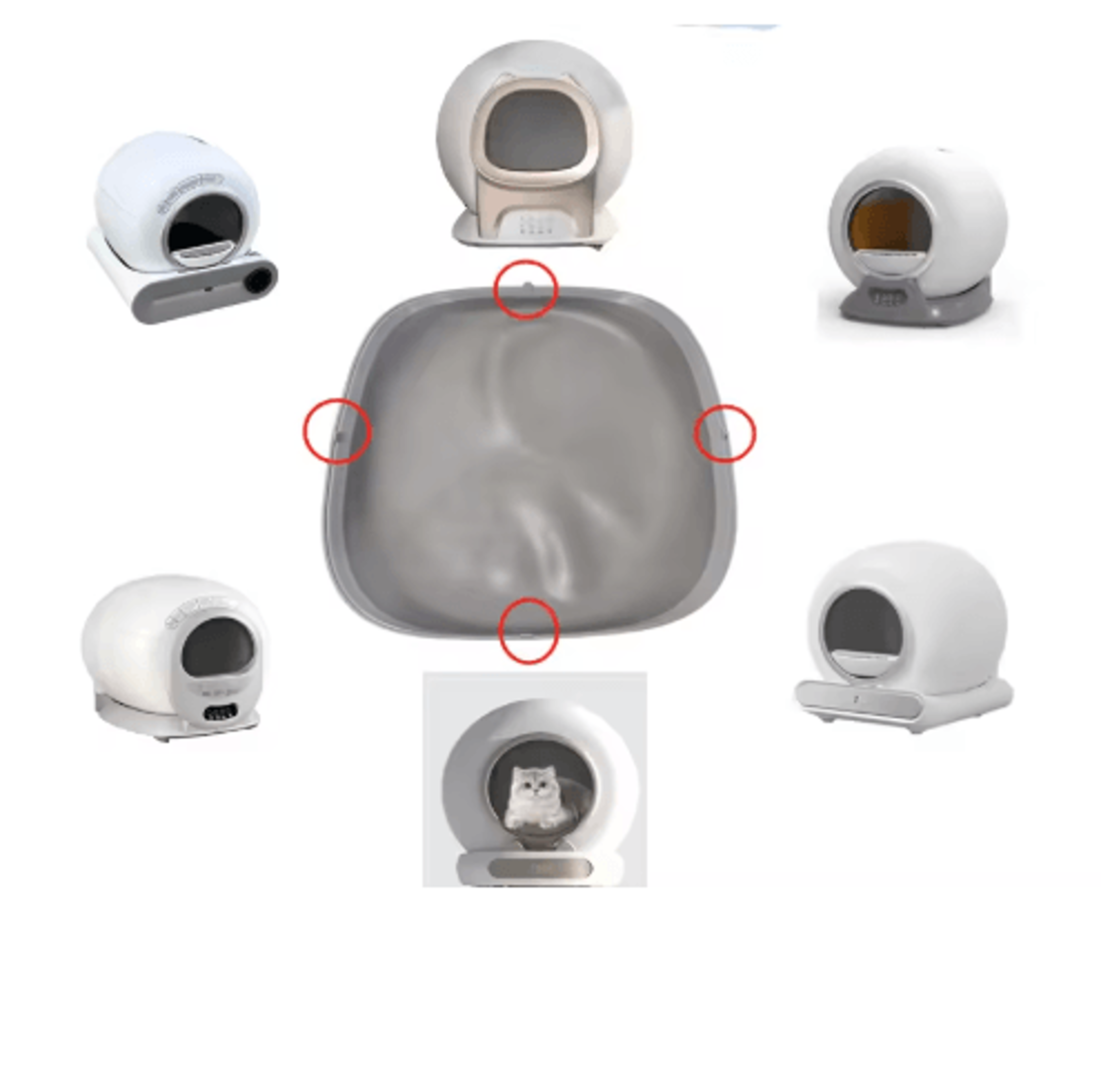 Automatic Cat Litter Box Silicone Collection Pad Cat Litter Mat For Cleaner Floors  Easy Waste Mana 4