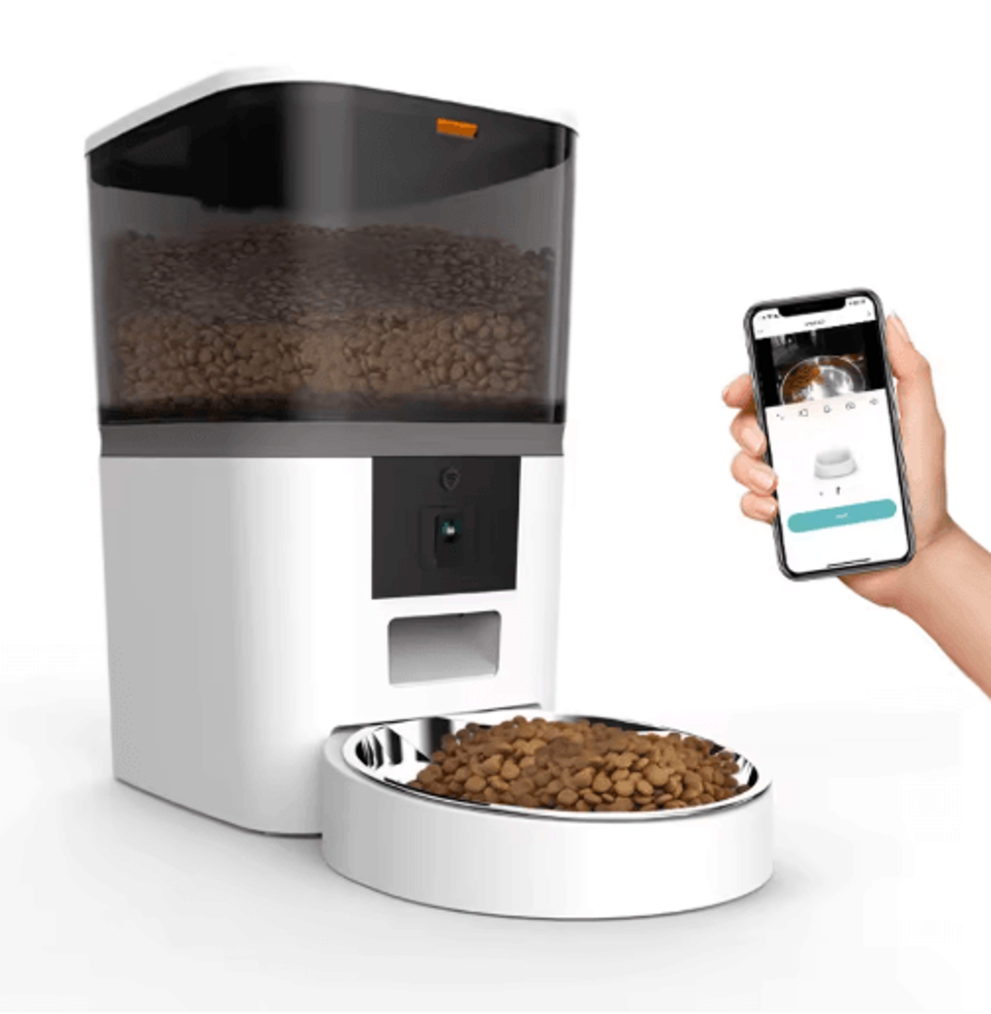 Smart Automatic Pet Feeder With Camera Automatic Cat Feeder With Timed Feeding HD Monitoring  Dual  1