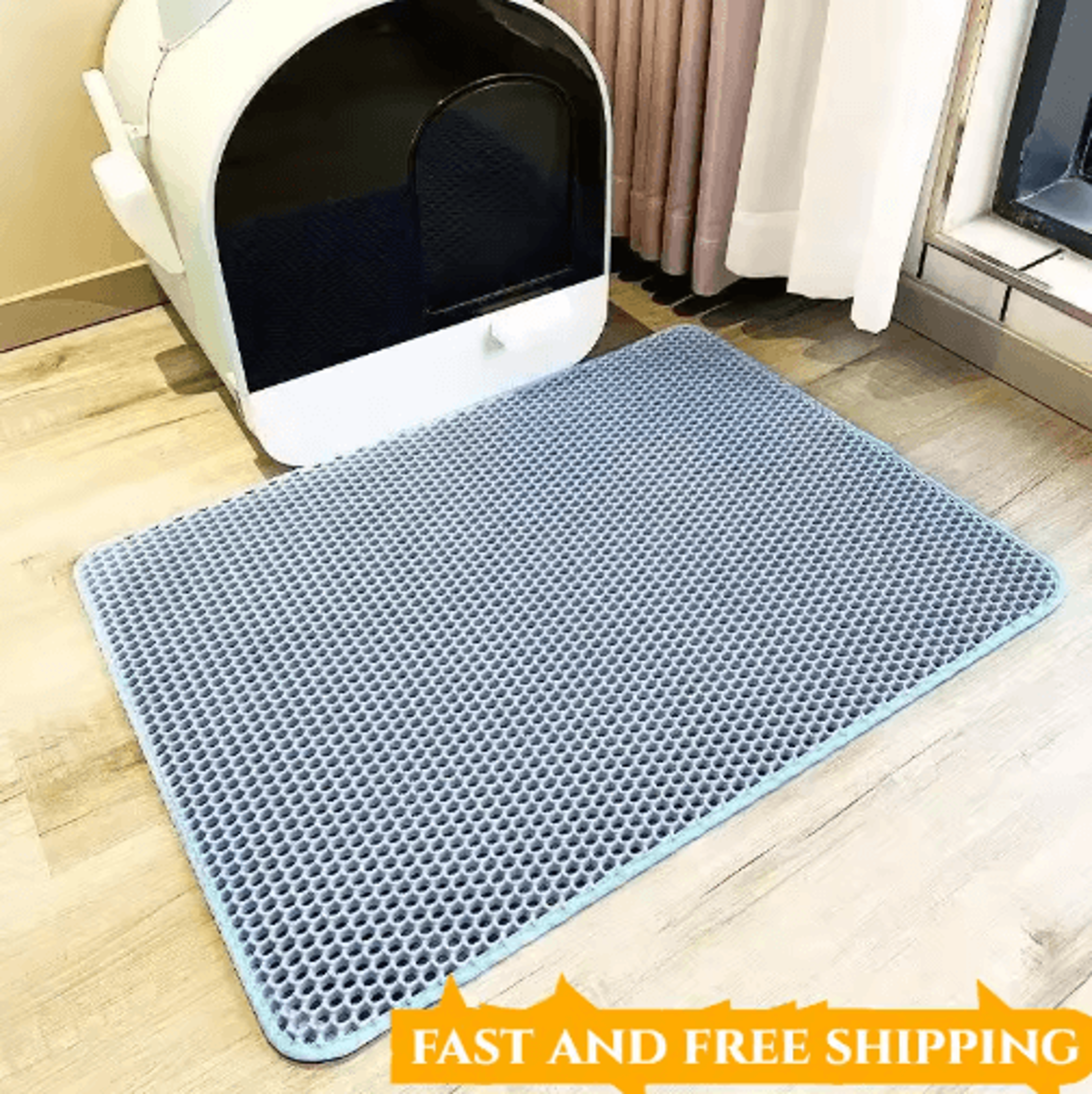 DoubleLayer Waterproof Cat Litter Mat Cat Litter Mat With NonSlip Design For Cleaner Floors 2