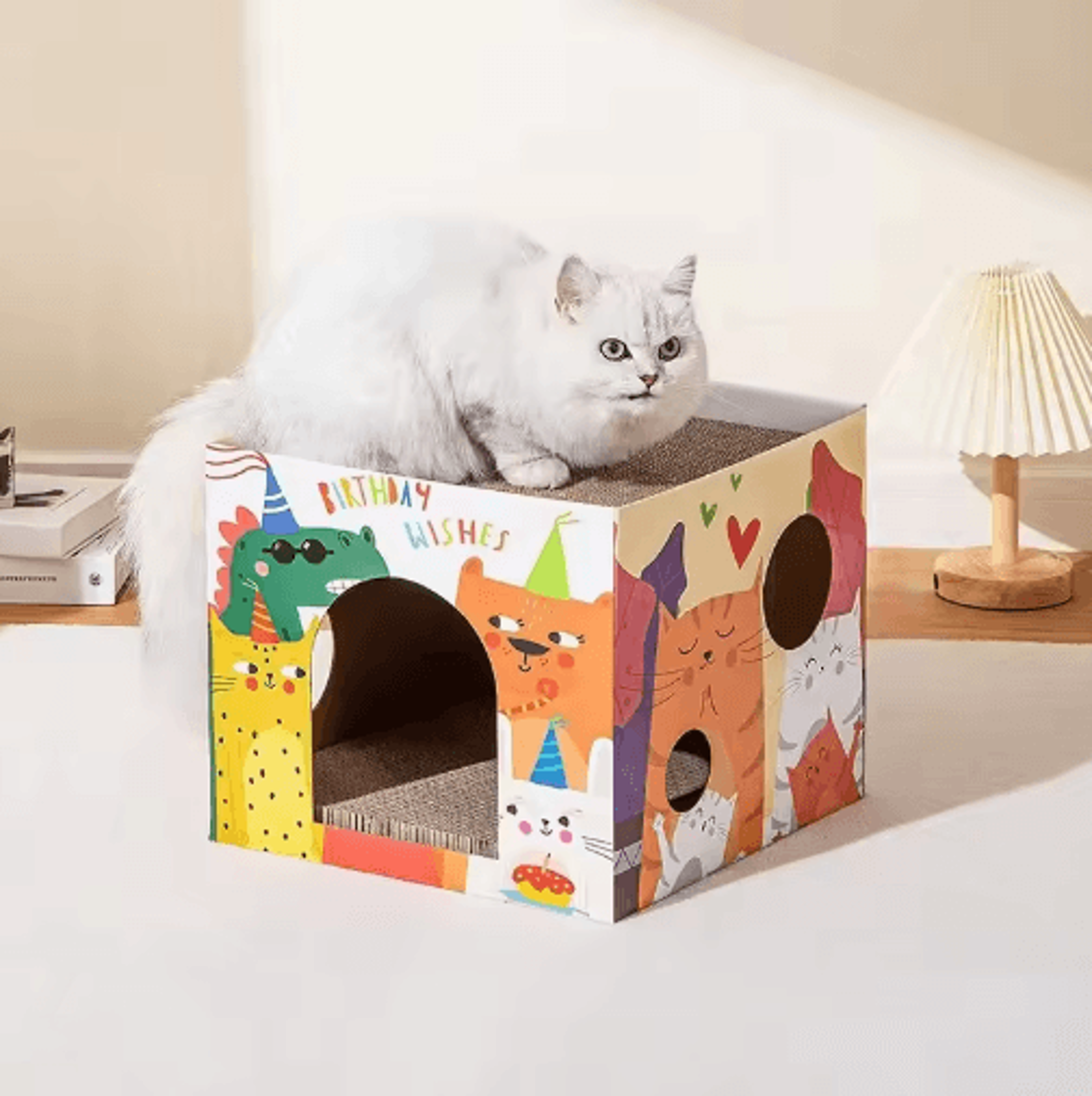 DoubleLayer Cat Scratching House Cat Scratching Pad  Cozy Cat Condo For Indoor Cats 6