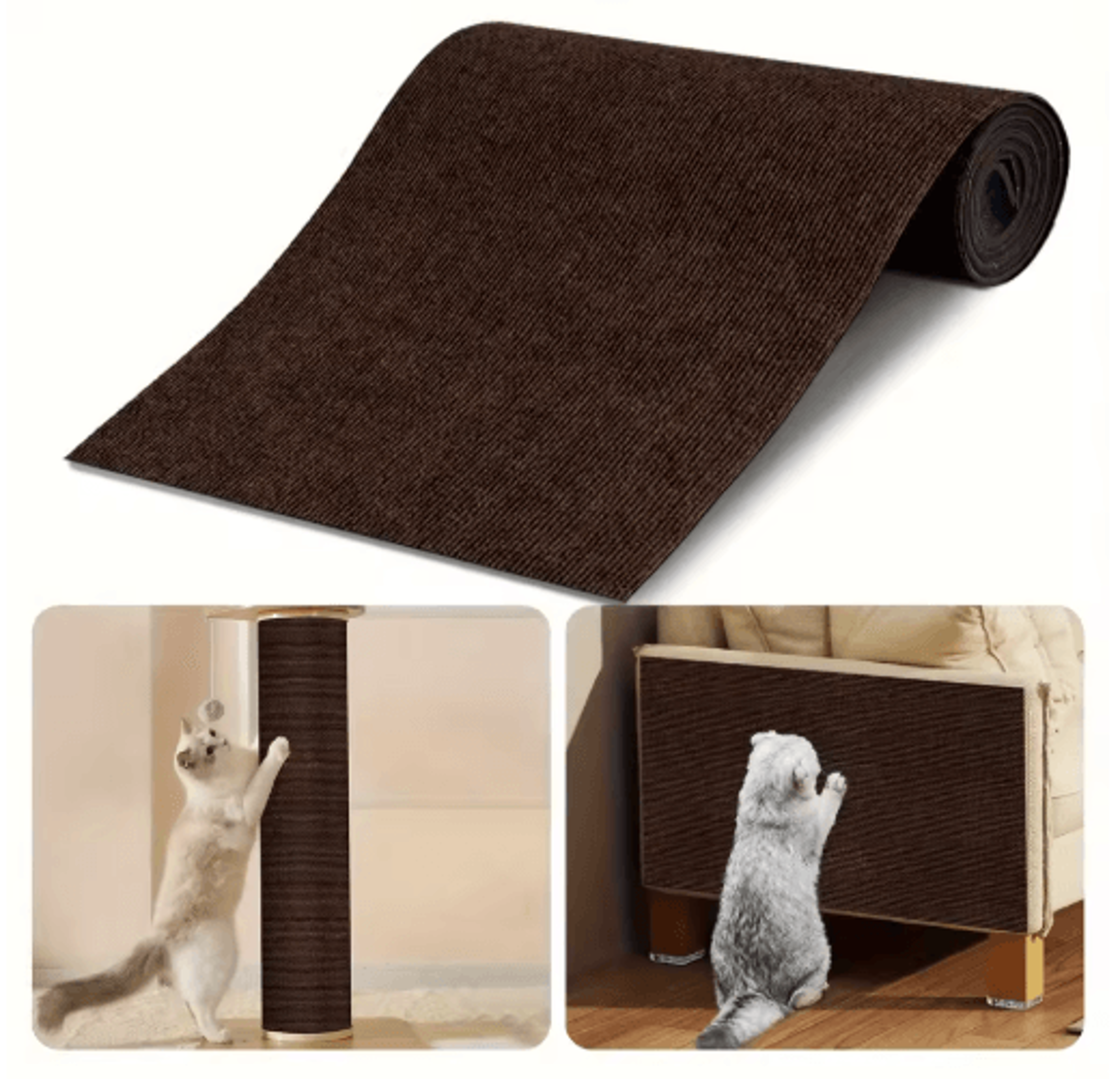 SelfAdhesive Cat Scratching Mat  Cat Scratching Mat For Furniture Protection  DIY Scratching Areas 2