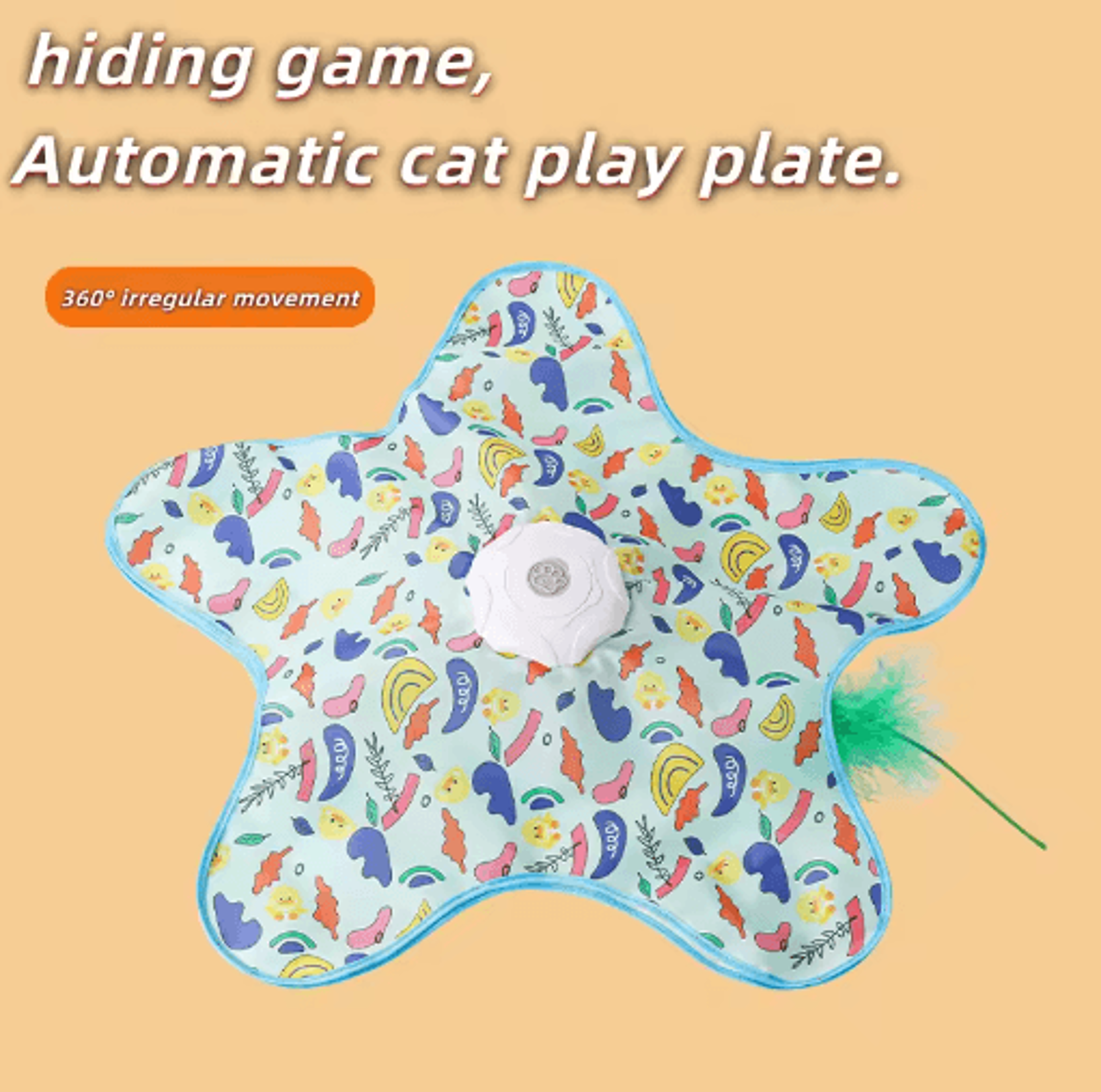 HideNHunt Automatic Cat Hunting Blanket Toy With Rotating Teaser Wand 2