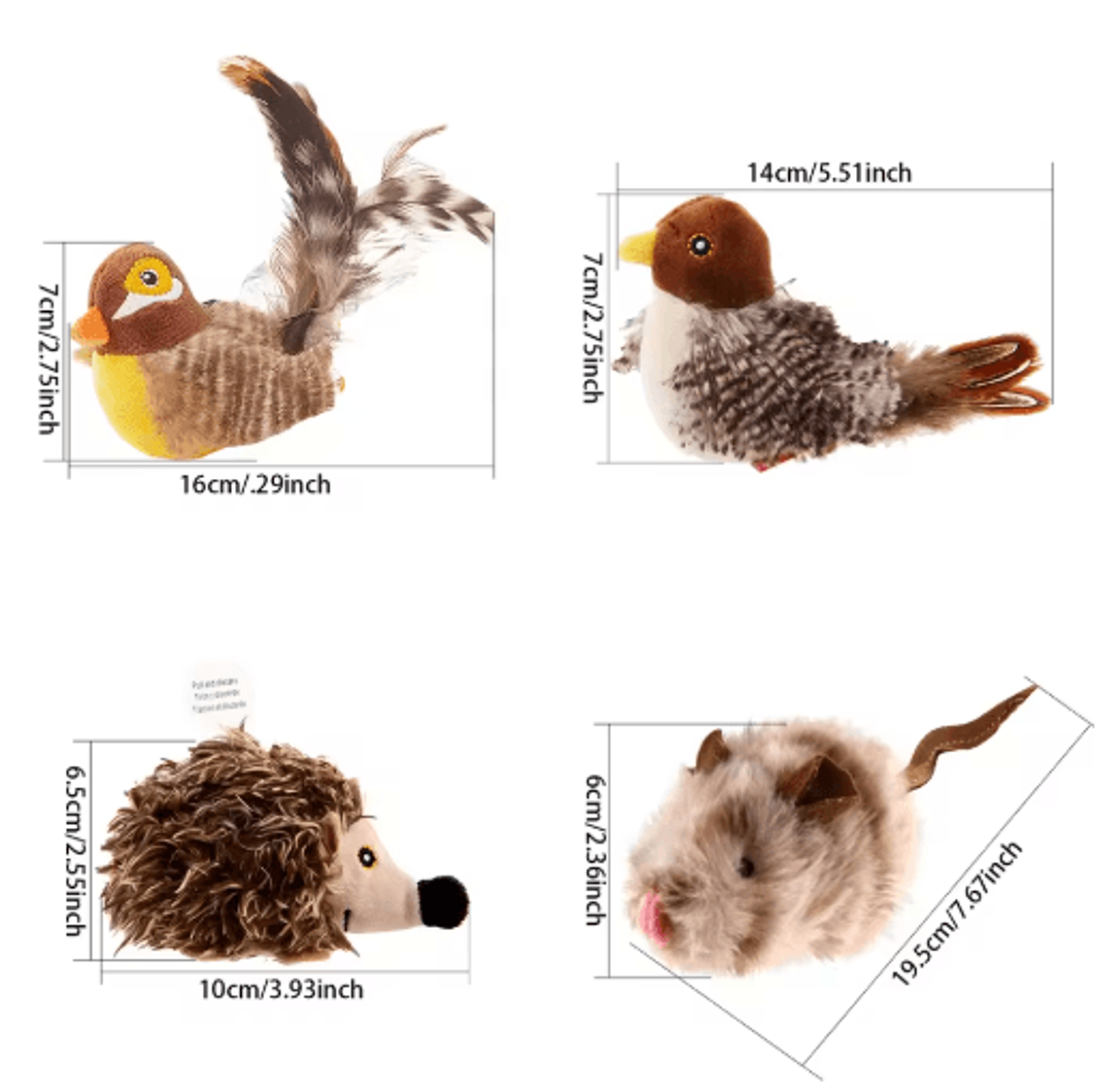 ChirpyPaws Interactive Sound Bird Cat Toy With Feather Teaser 5