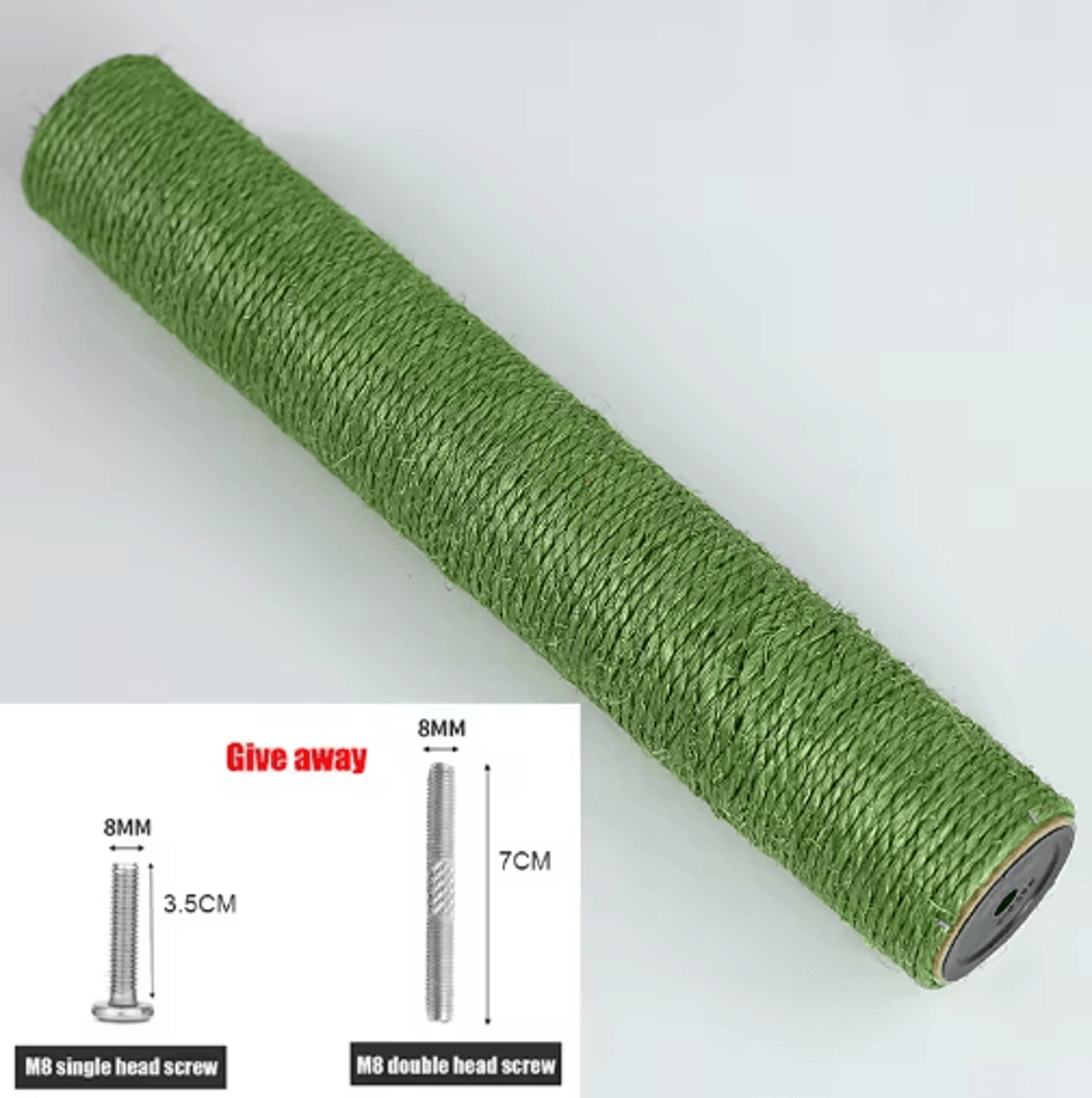 RenewGrip Sisal Cat Scratching Post Replacement Pole With M8 Screw 8