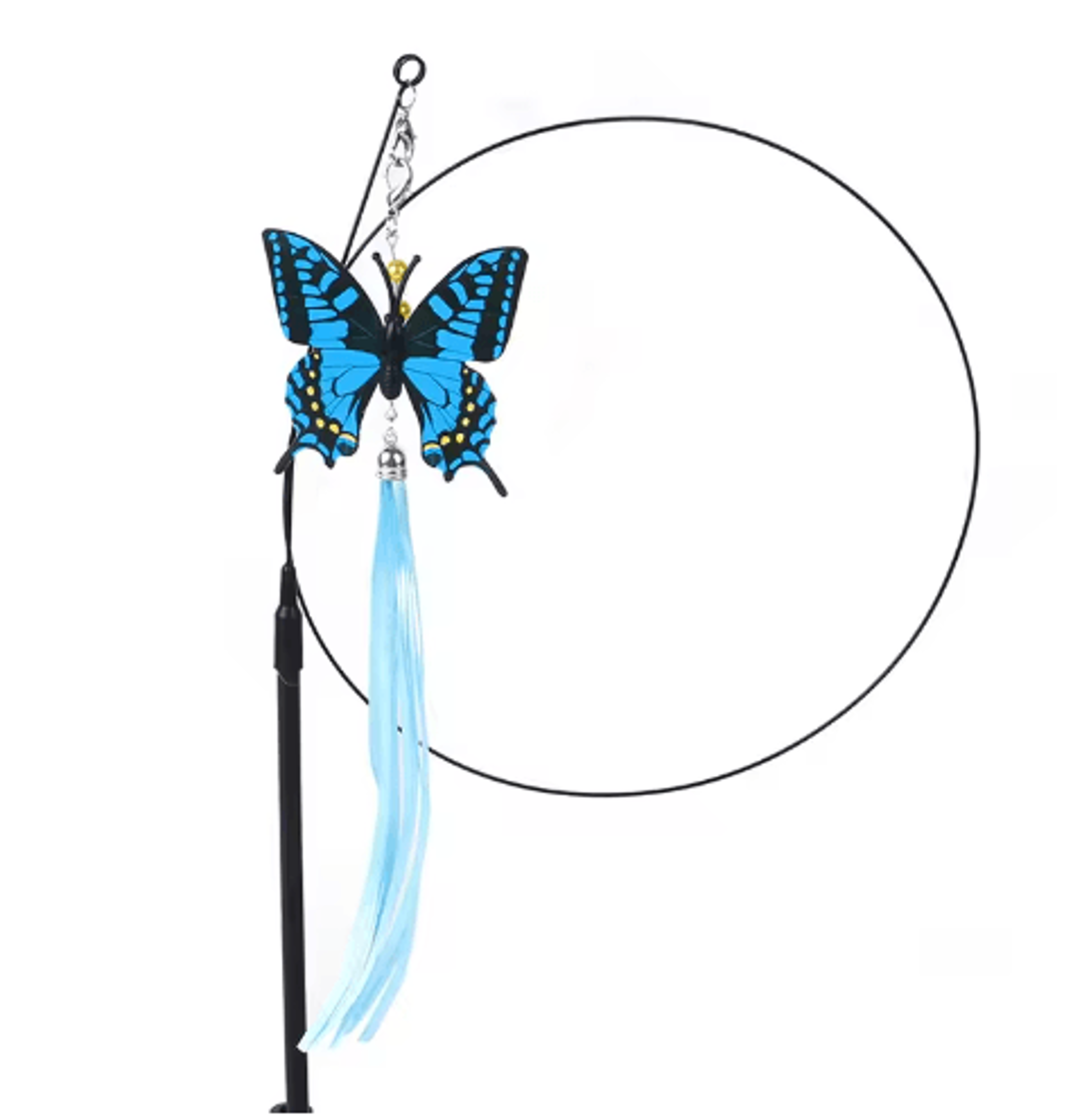 Feather Fly Suction Cup Bird Teaser Wand Toy For Cats 2