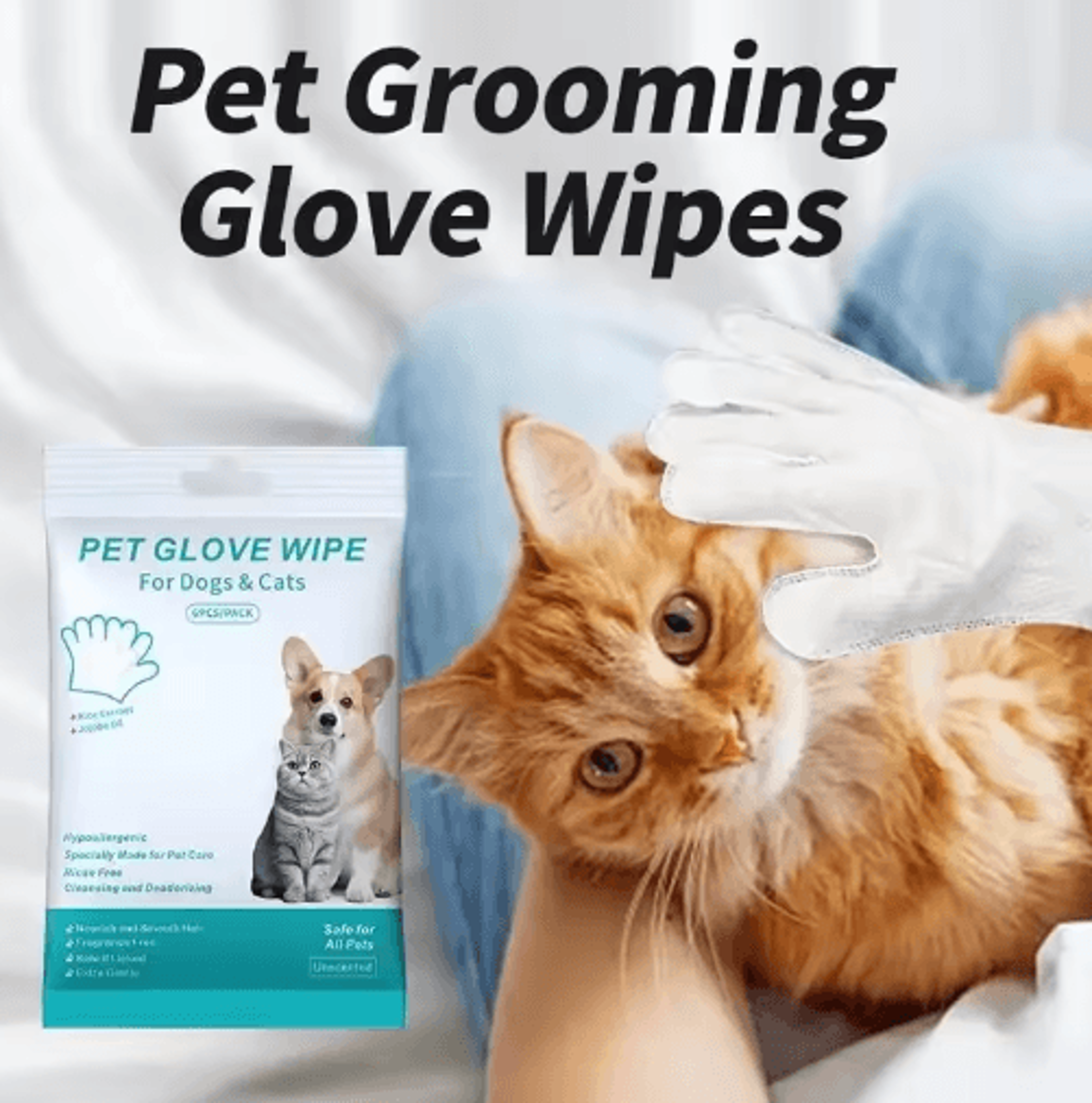 Fresh Paws Extra Thick Pet Grooming Wipes Gloves  6 Pack 4