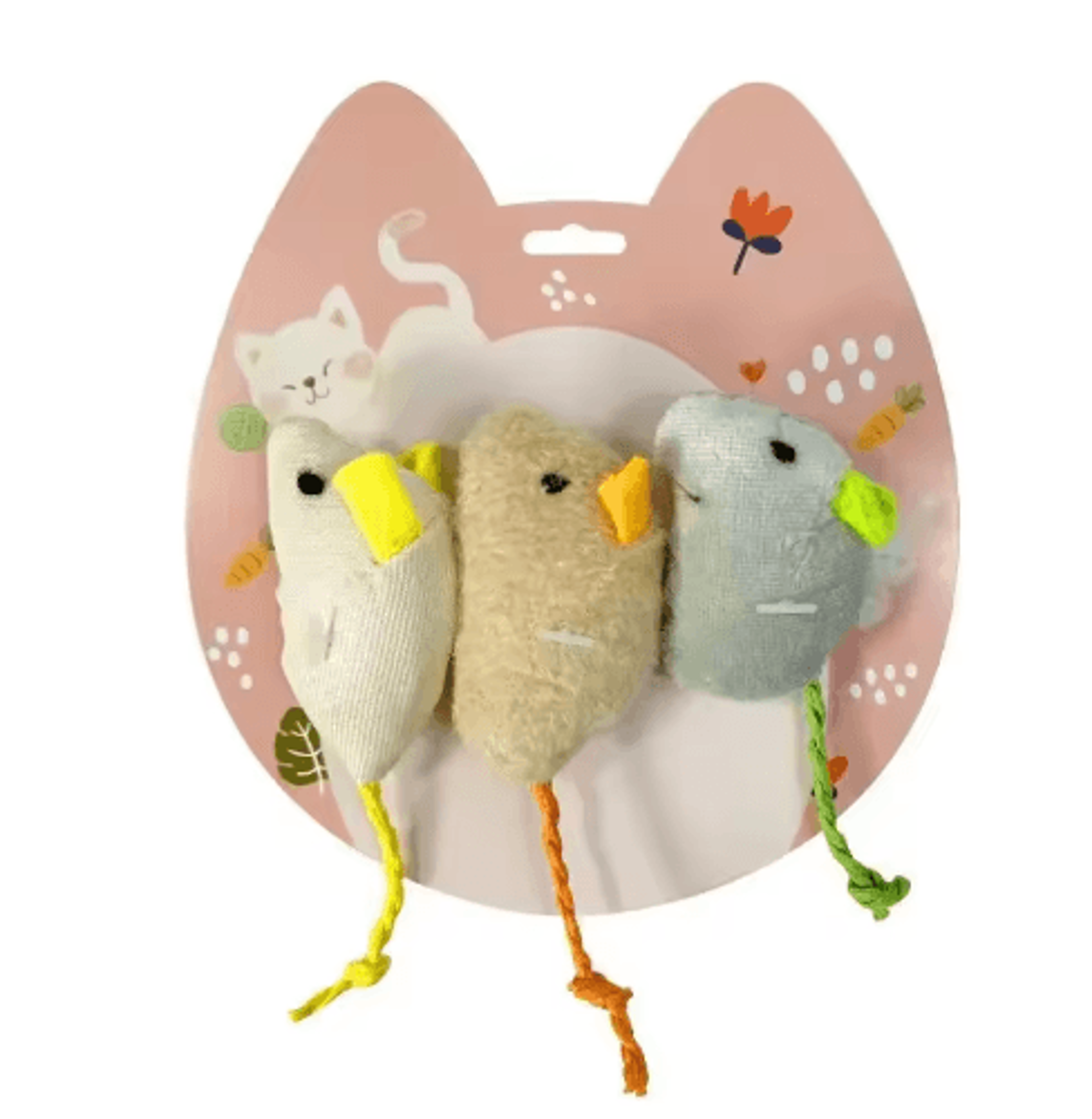 3Piece Plush Mouse Cat Toy Set For Interactive Play And Hunting Fun 5