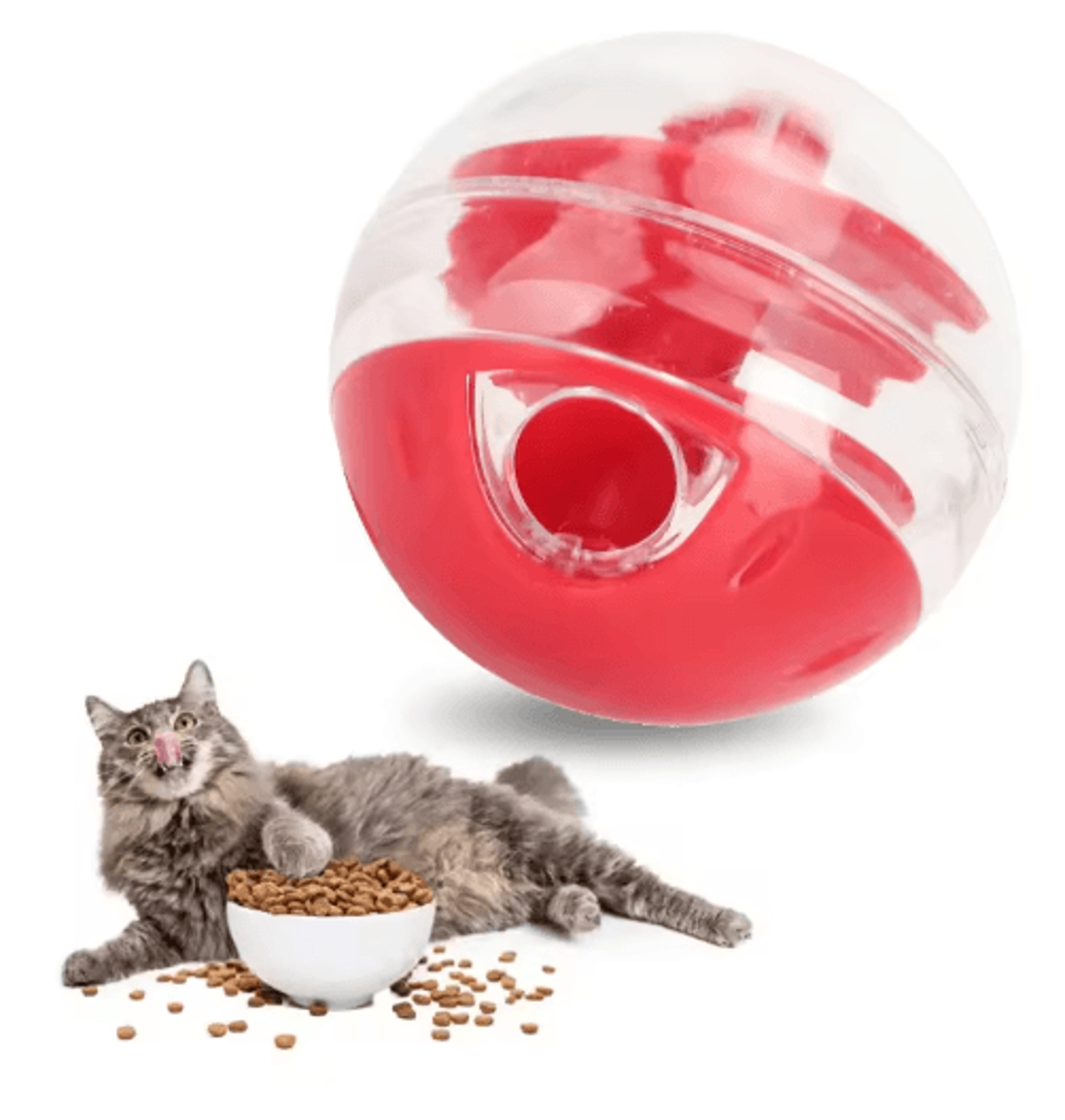 Interactive Cat Treat Dispensing Ball For Slow Feeding And Puzzle Play 3