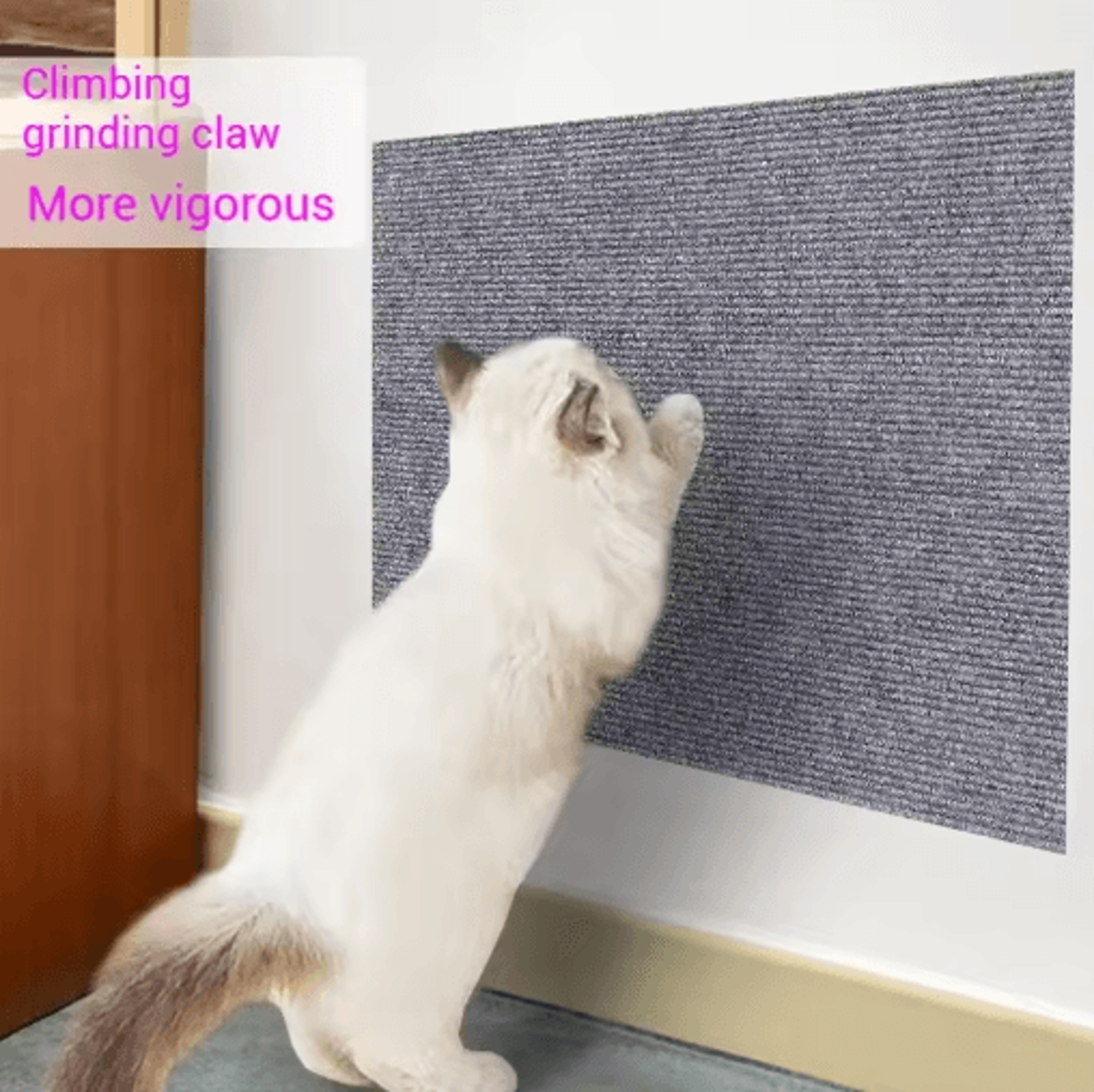 Trimmable SelfAdhesive Cat Scratching Mat  Sofa Protector  Interactive Scratch Pad 2
