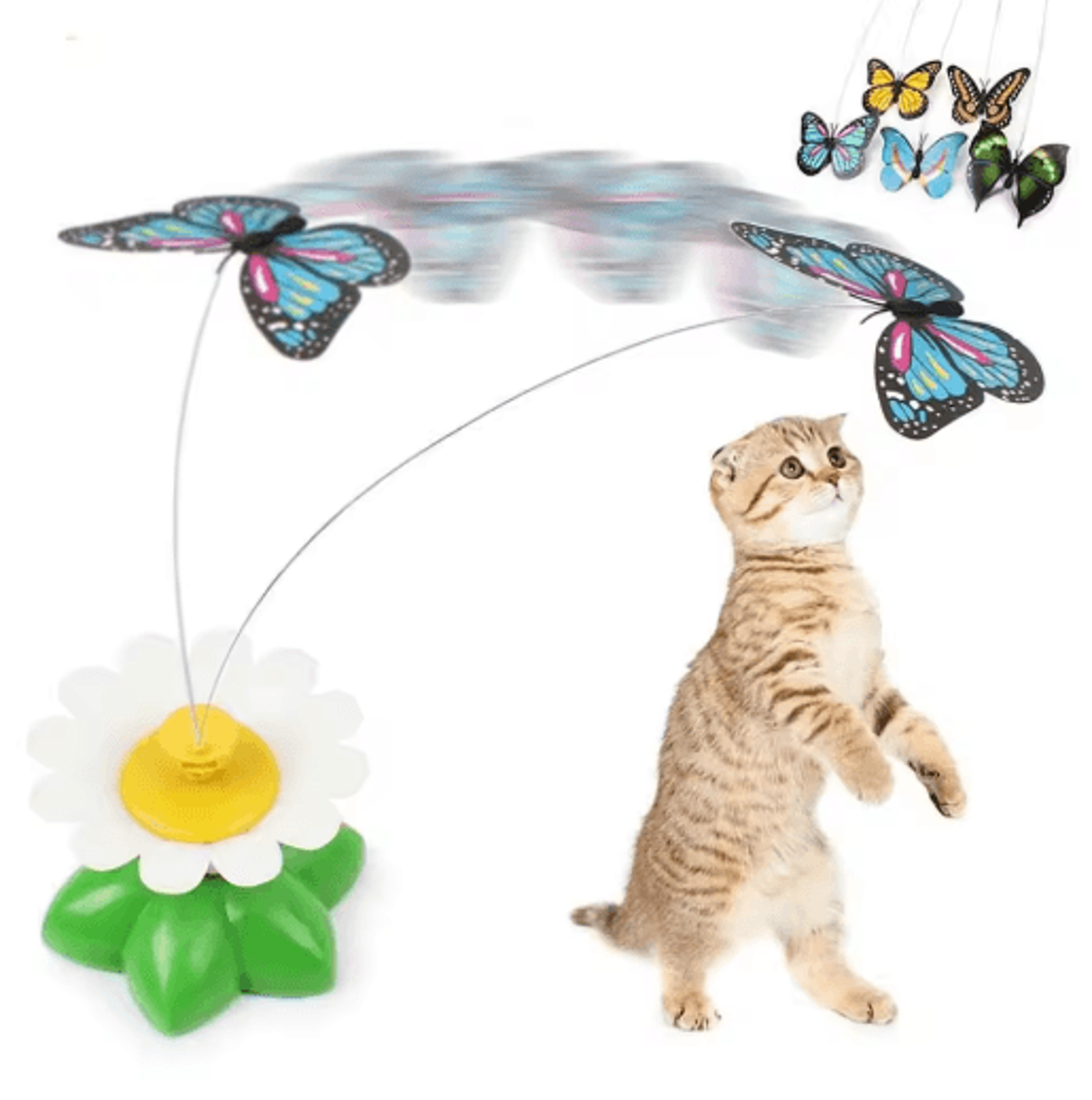 Automatic Rotating Butterfly Cat Toy  Interactive Electric Pet Training Toy For Cats And Dogs 4