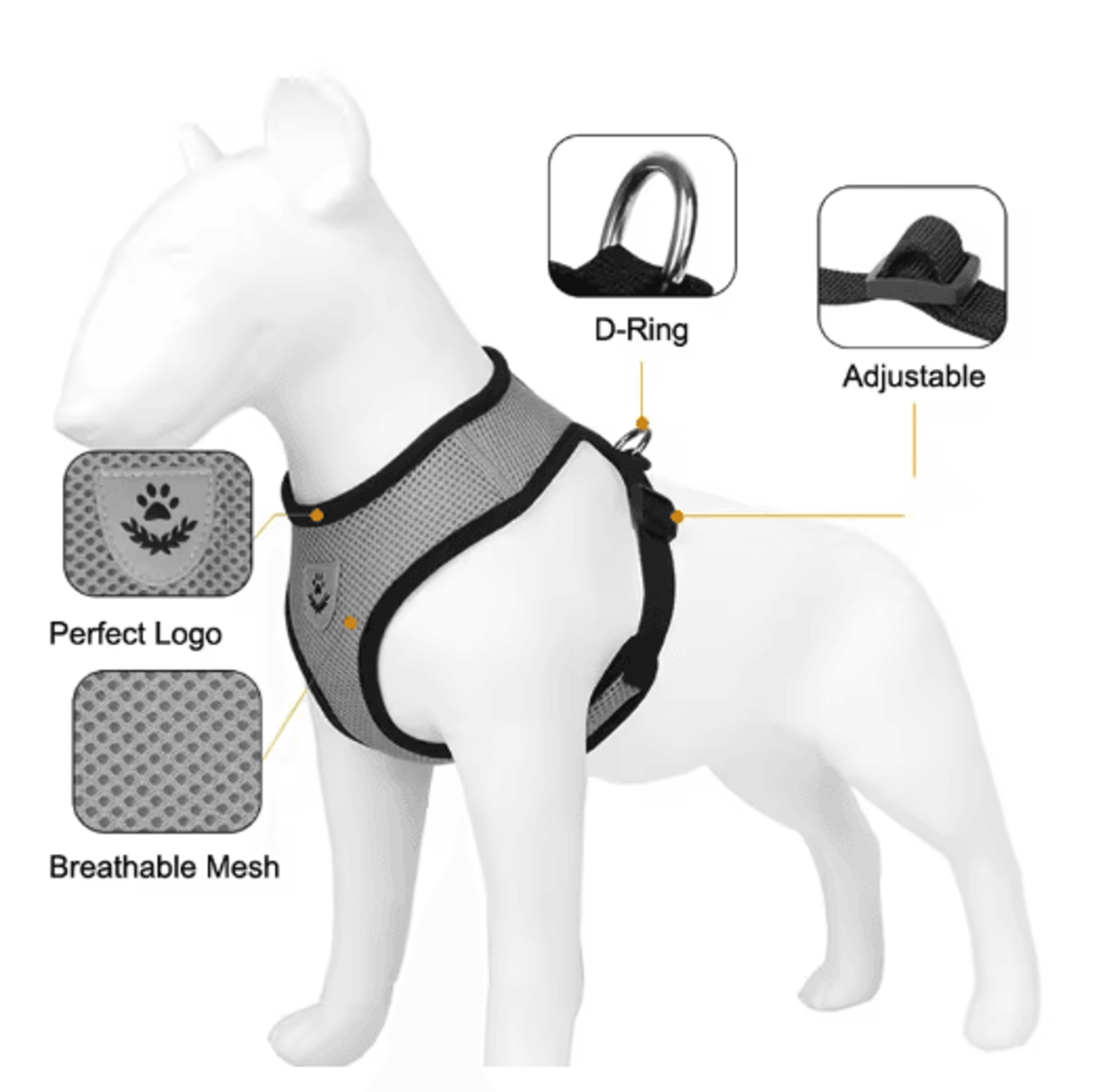 EscapeProof Reflective Cat Harness  Leash Set  Adjustable Safety Vest For Cats And Small Dogs 7