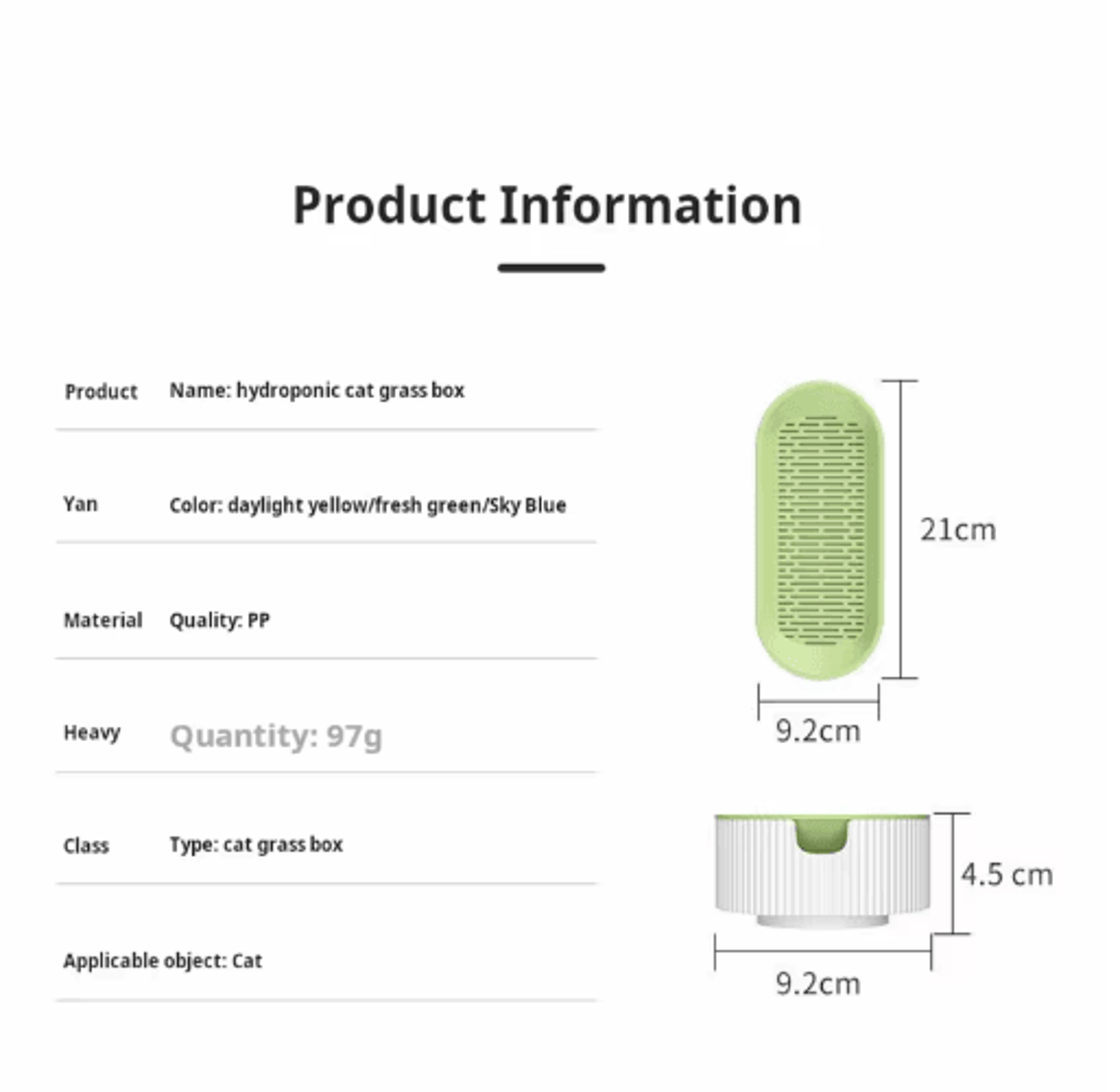 Hydroponic Cat Grass Growing Kit  Soilless Cat Treat Planter For Fresh Indoor Cat Grass 7