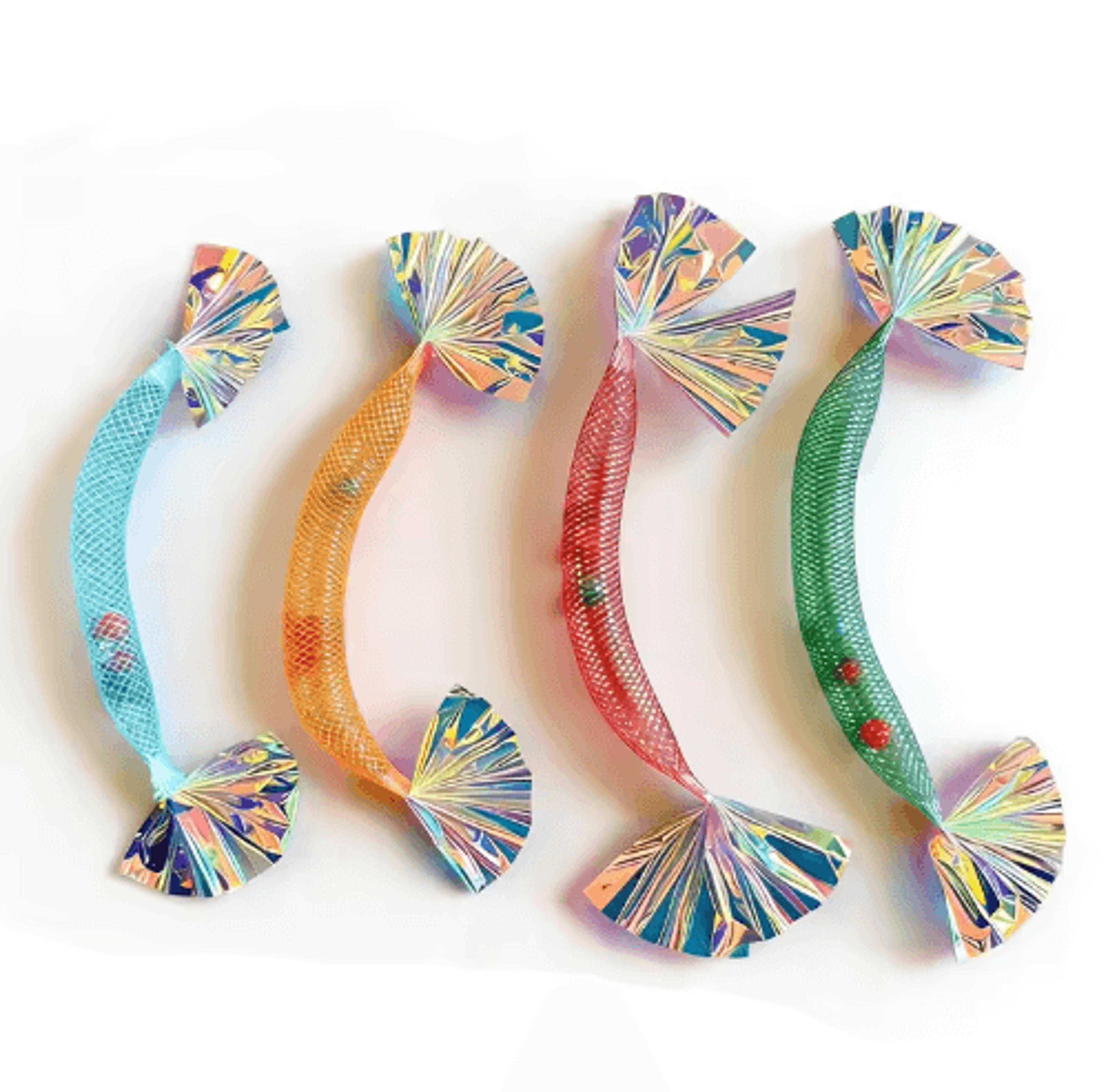 4PCS Mesh Shrimp Cat Toy Set  Interactive Simulated Prawn Chew Toys For Cats And Kittens 1