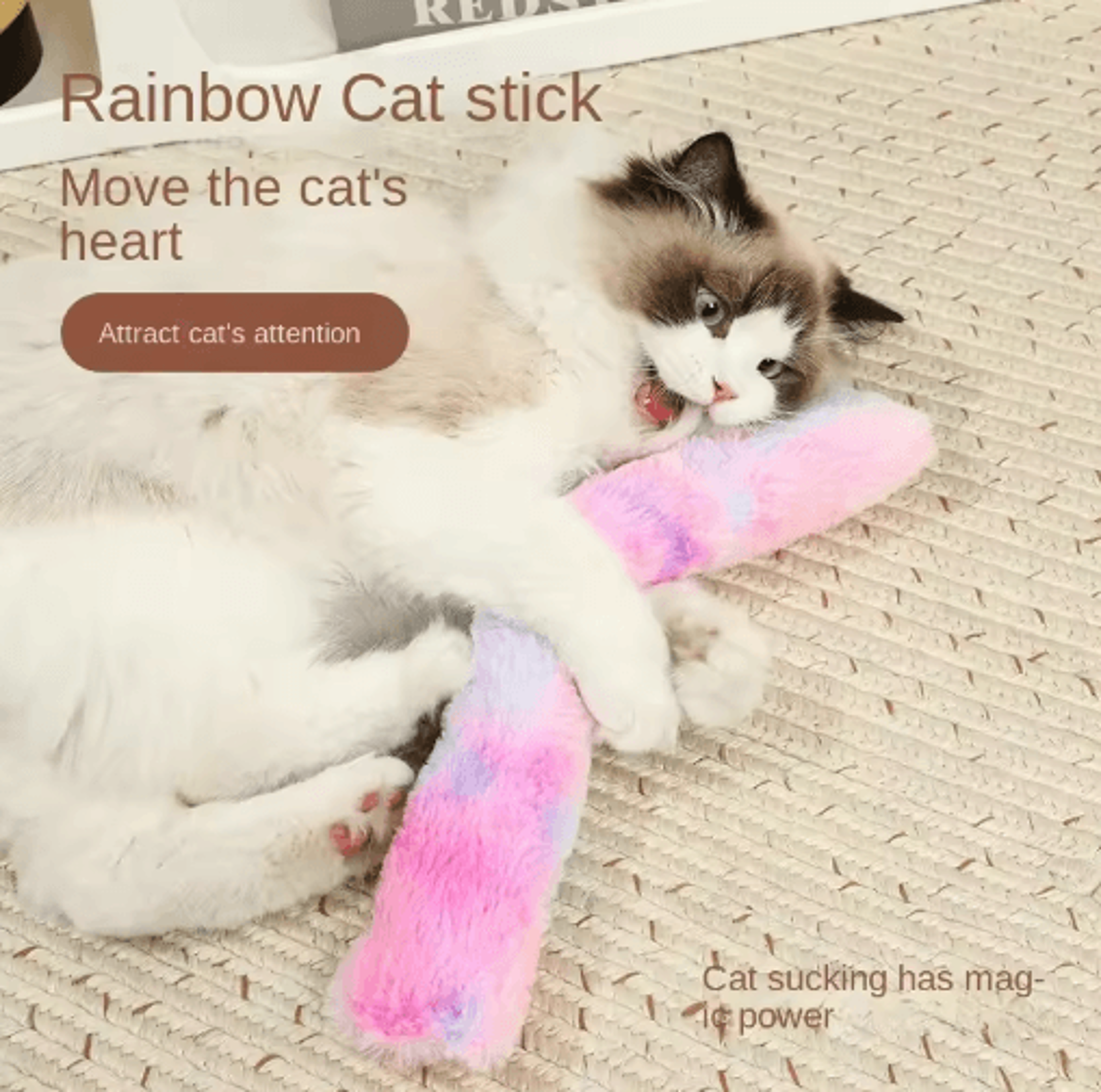 Catnip Kick Stick Plush Toy  Interactive Chew  Teeth Cleaning Toy For Indoor Cats 0