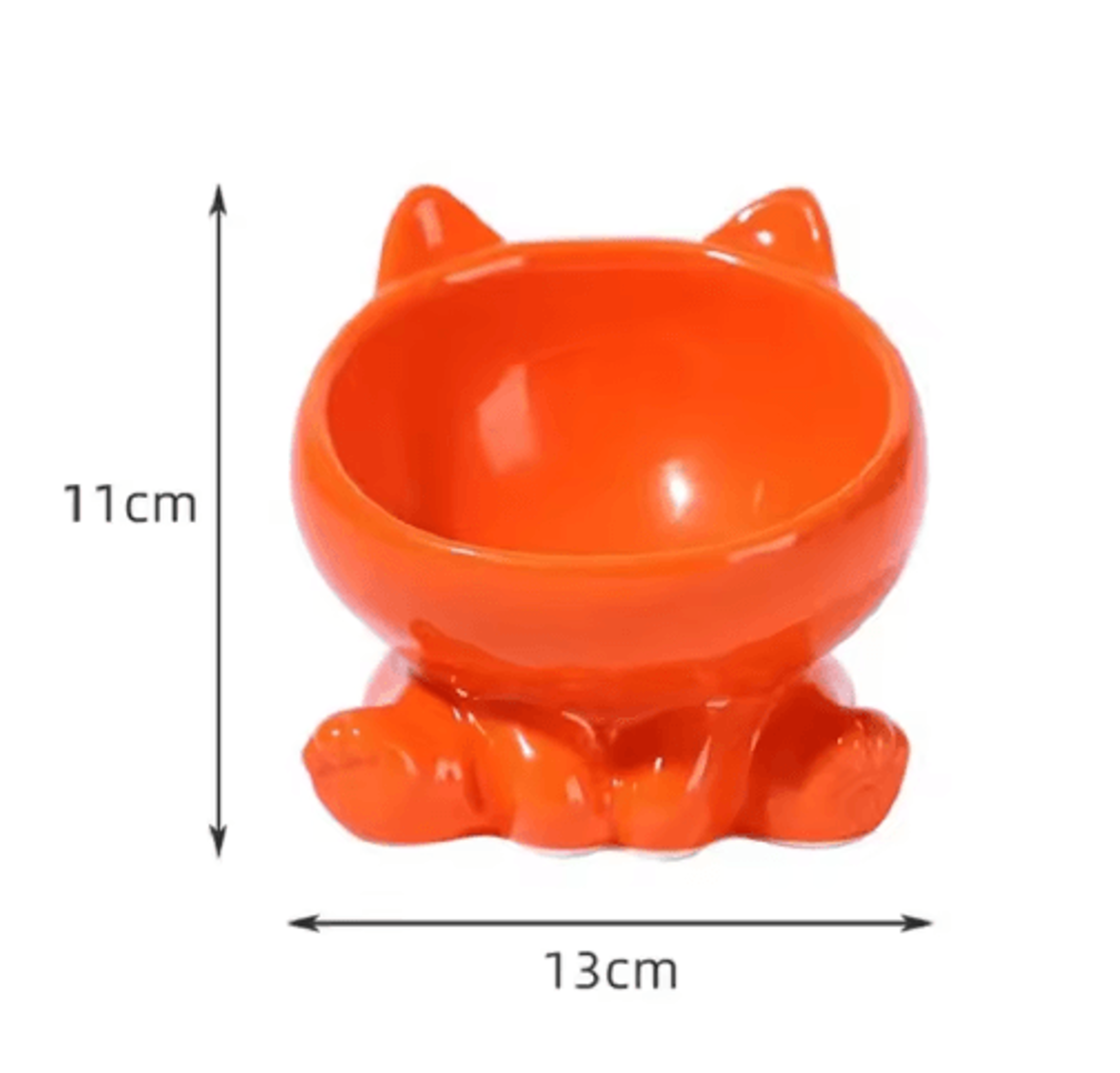 Elevated Ceramic Pet Bowl  Cute Angled Feeding Dish For Cats And Small Dogs 11