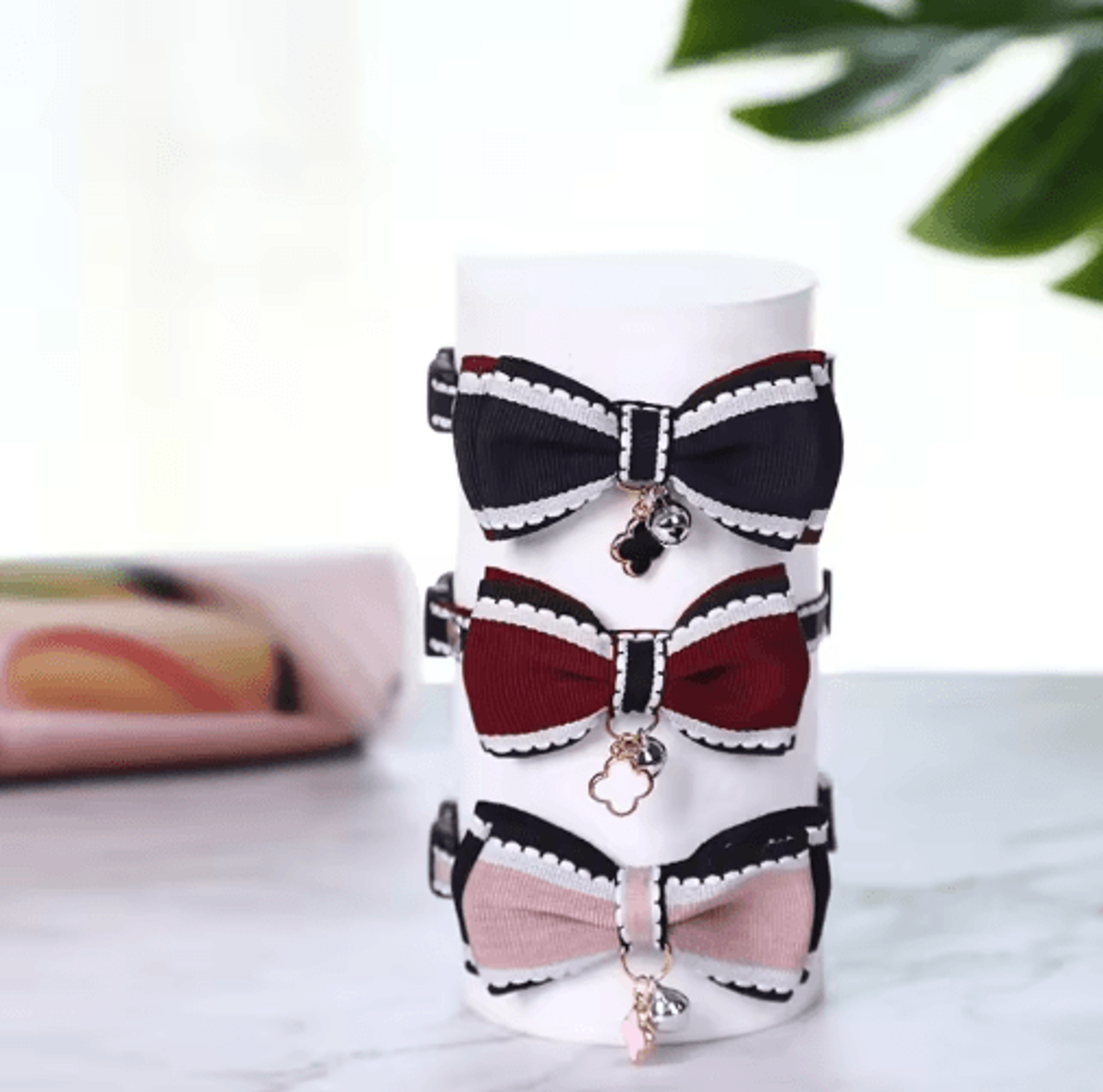 Bella Bow Pet Collar With Bell Adjustable Bow Tie Collar For Cats Kittens  Small Dogs 5