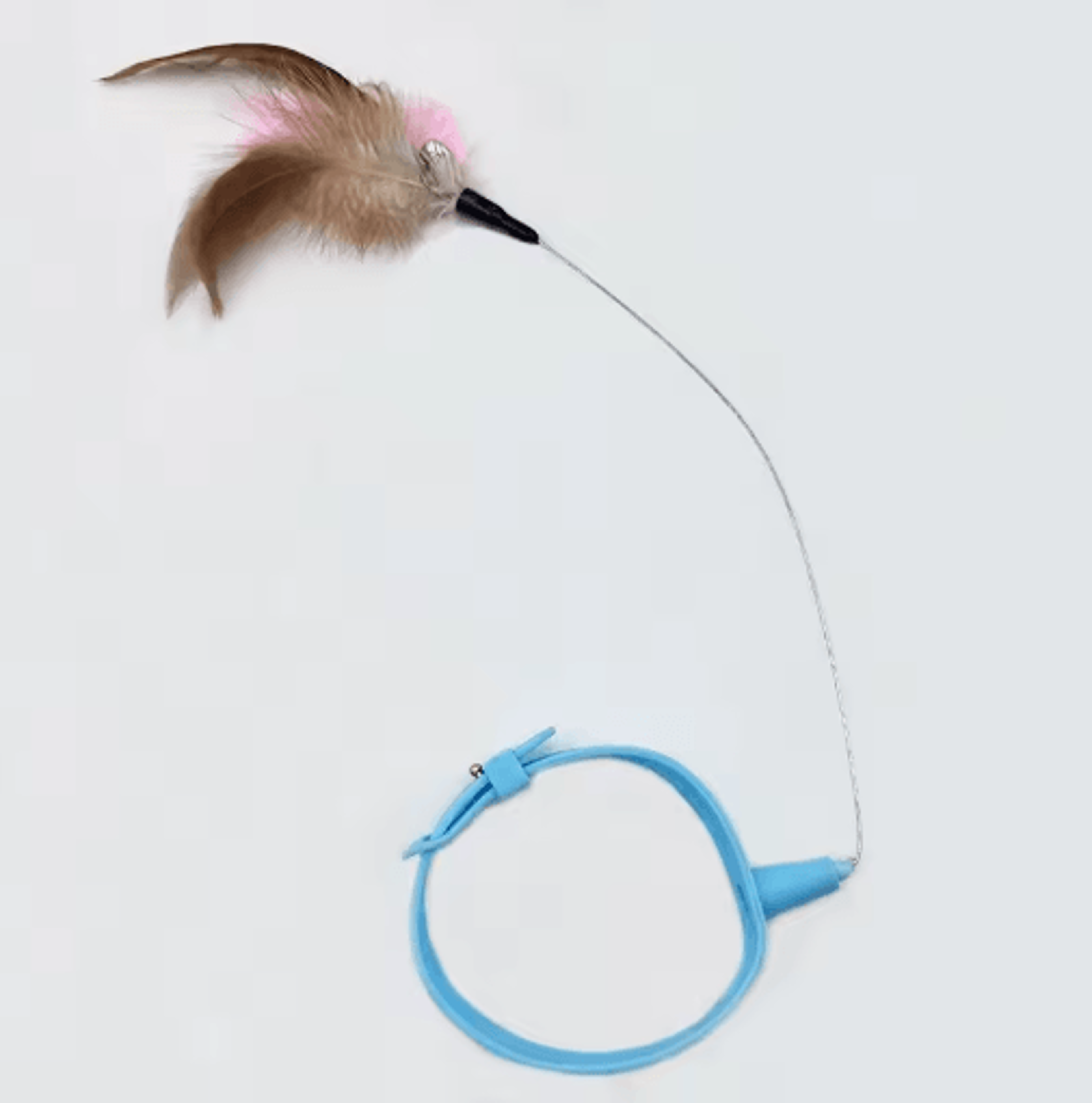 Feather Ring Self Play Cat Collar Toy Interactive Feather  Bell Neck Teaser For Cats 2