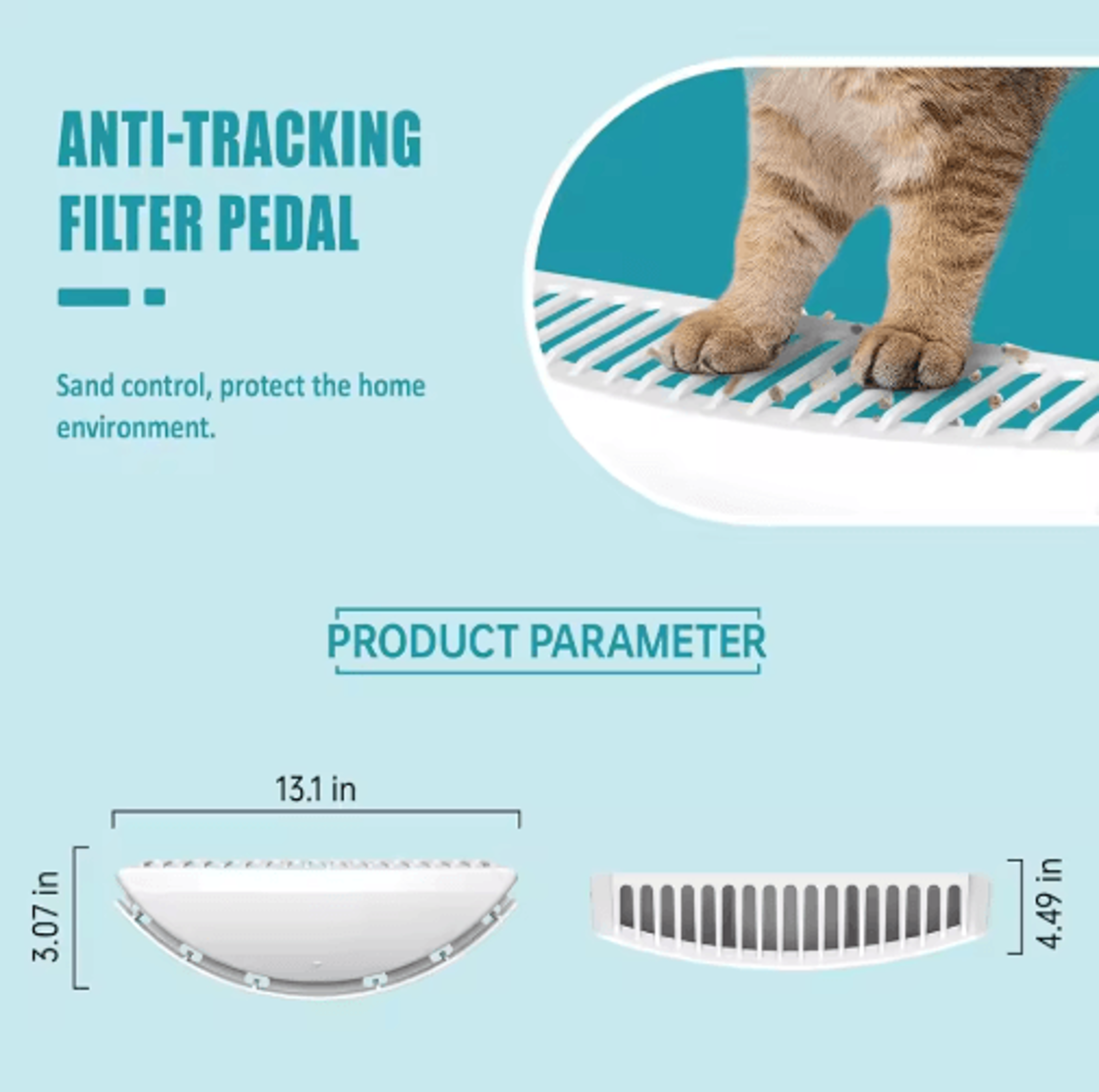 Tonepie Tipro Litter Box Filter Screen  Removable Sand Baffle Accessory For Smart Cat Litter Boxes 10