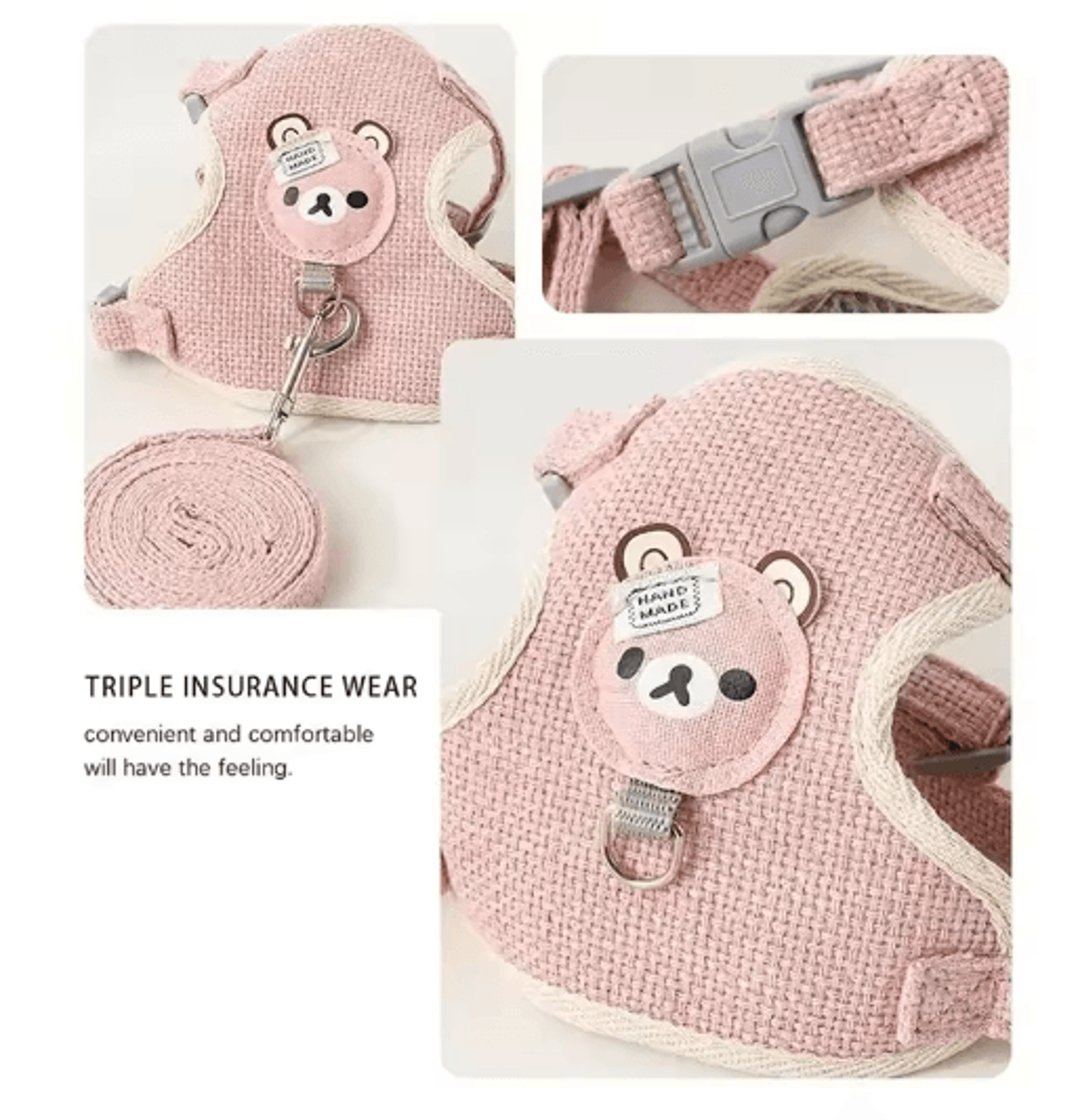 Paw Secure Kitten Harness  Collar Set Adjustable Walking Harness For Cats Kittens  Small Pets 7