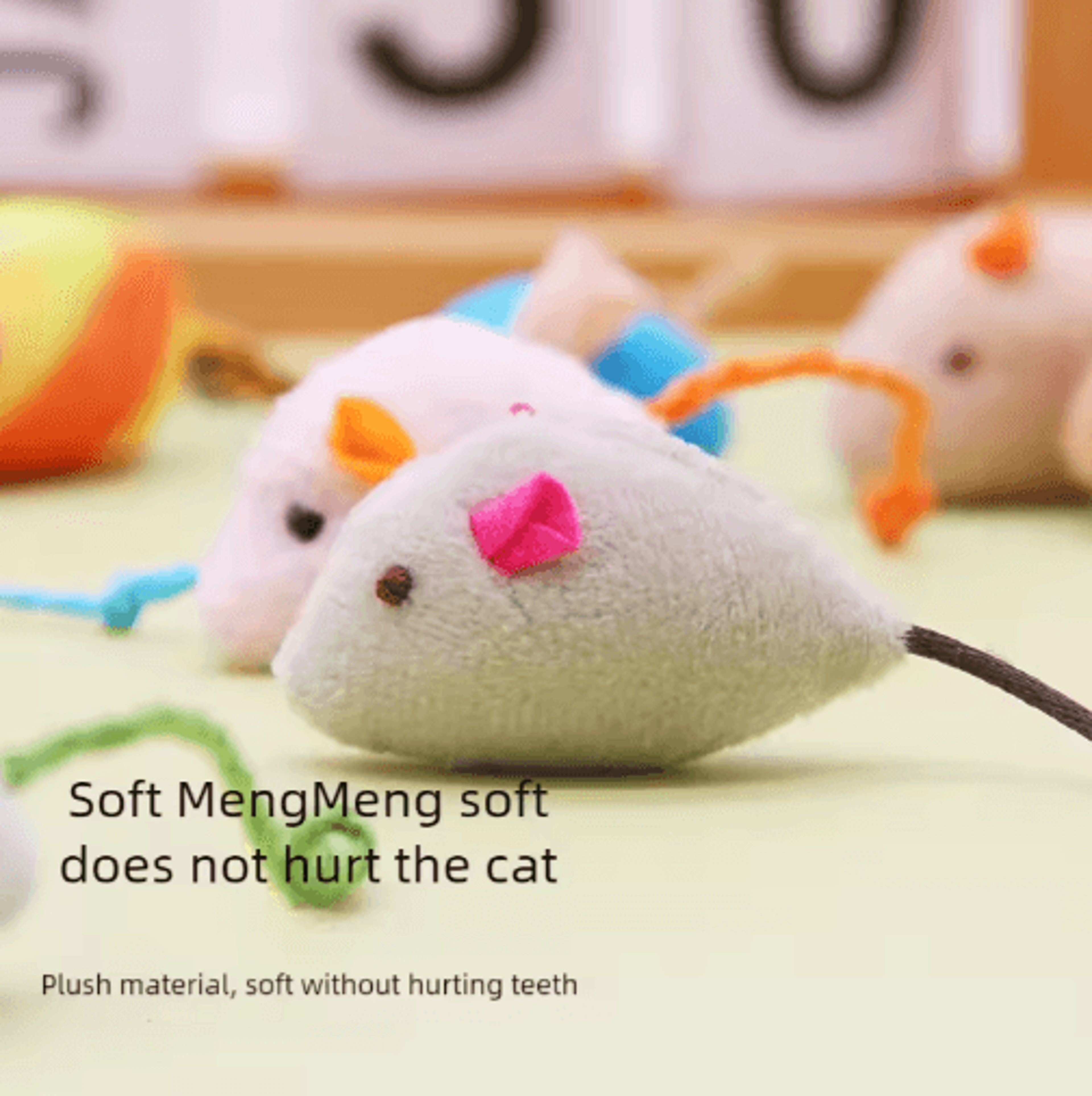 Catnip Plush Mouse Toy Set For Interactive Cat And Kitten Play 5