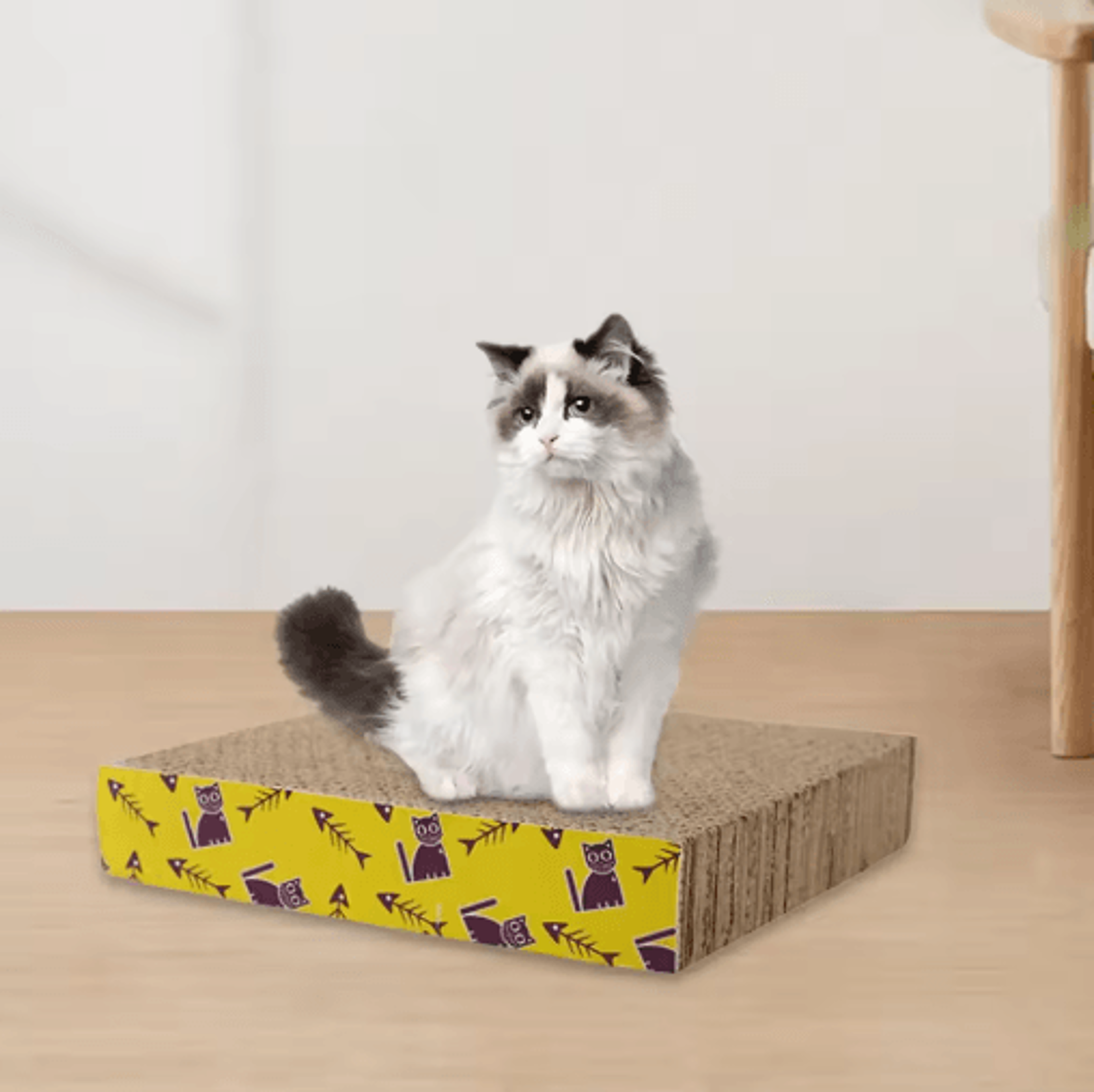 CozyNest Cardboard Cat Scratcher Bed  Lounge 1