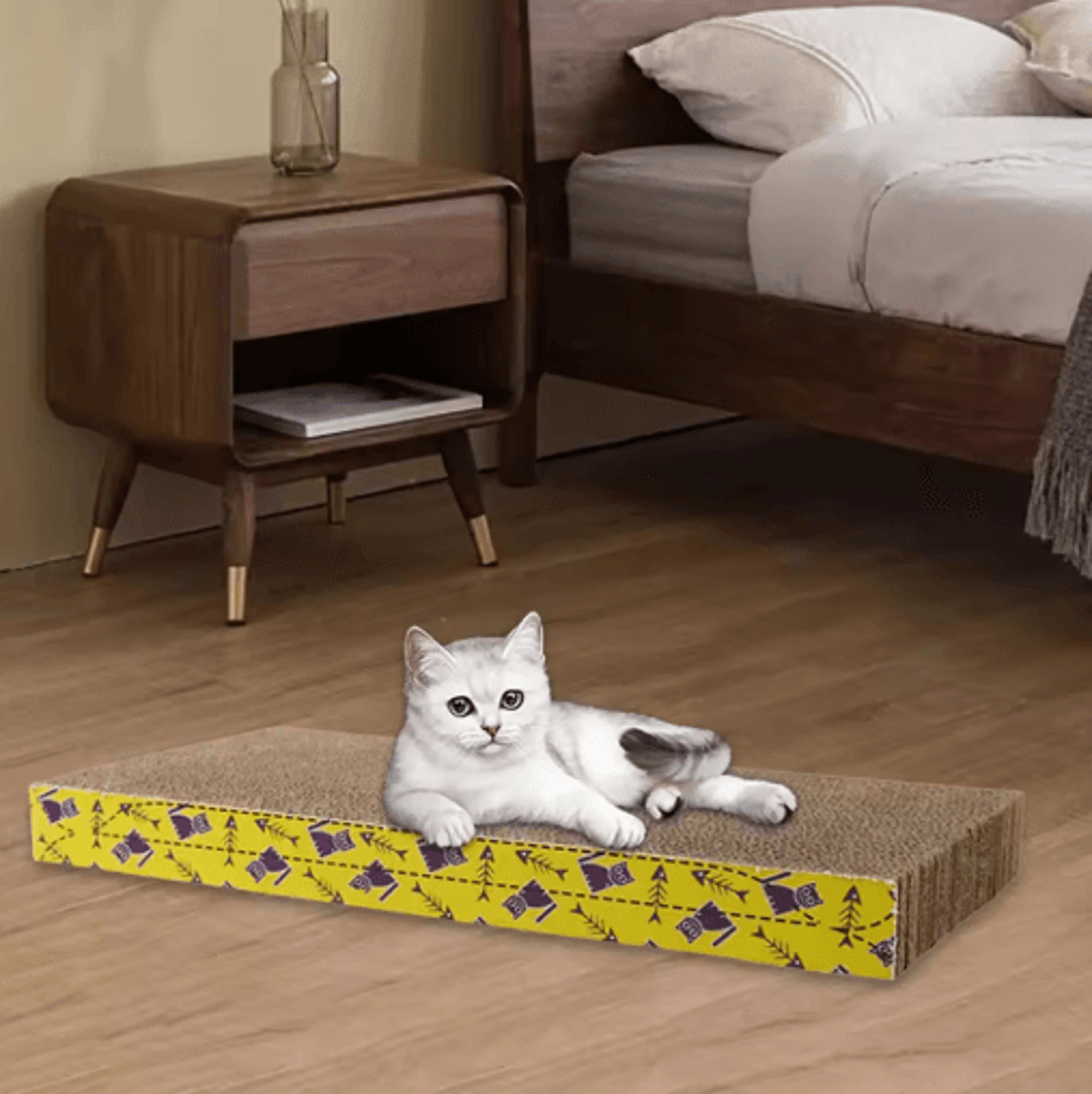 CozyNest Cardboard Cat Scratcher Bed  Lounge 5