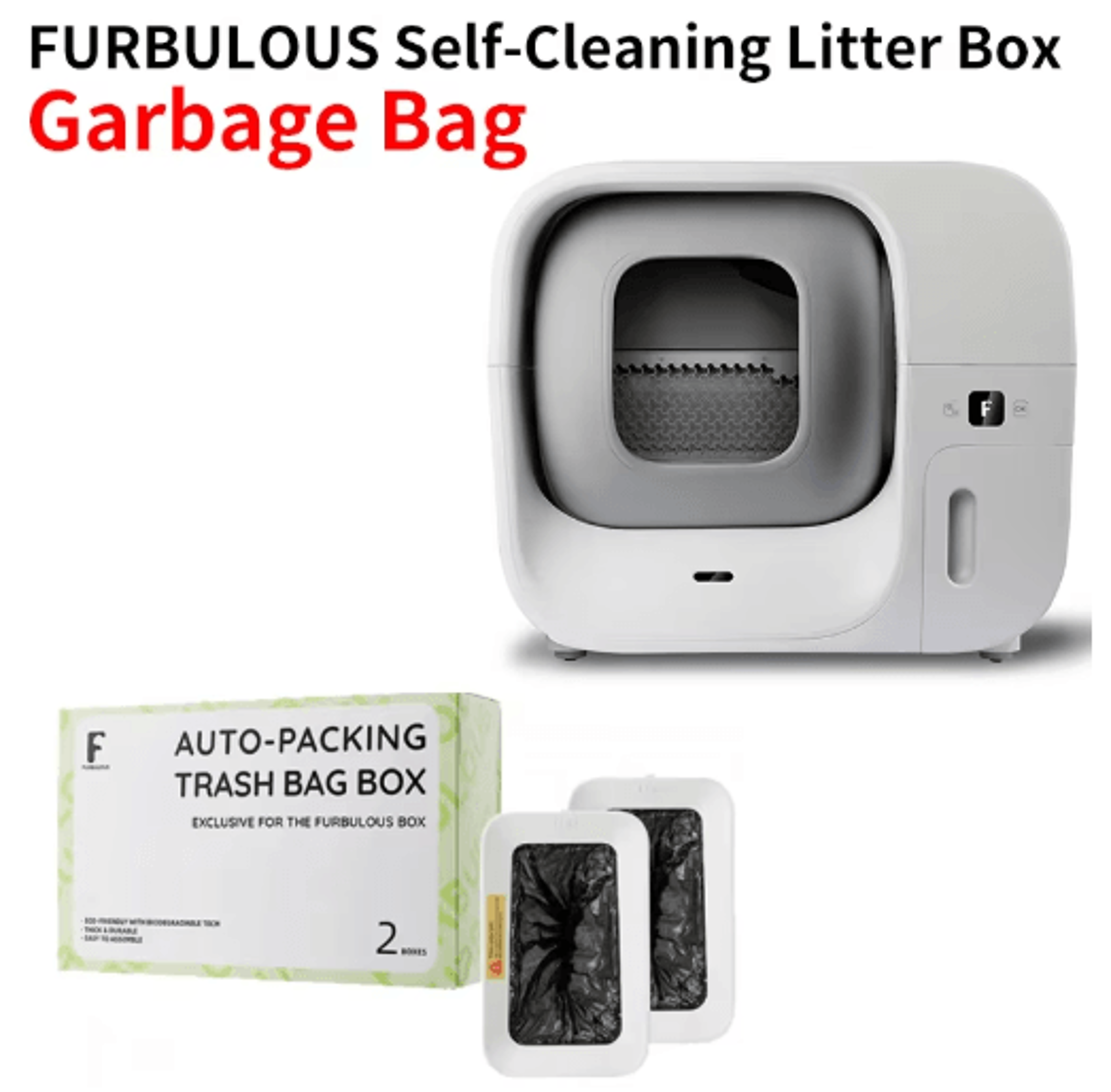 FURBULOUS SelfCleaning Litter Box Waste Bag Refills 0