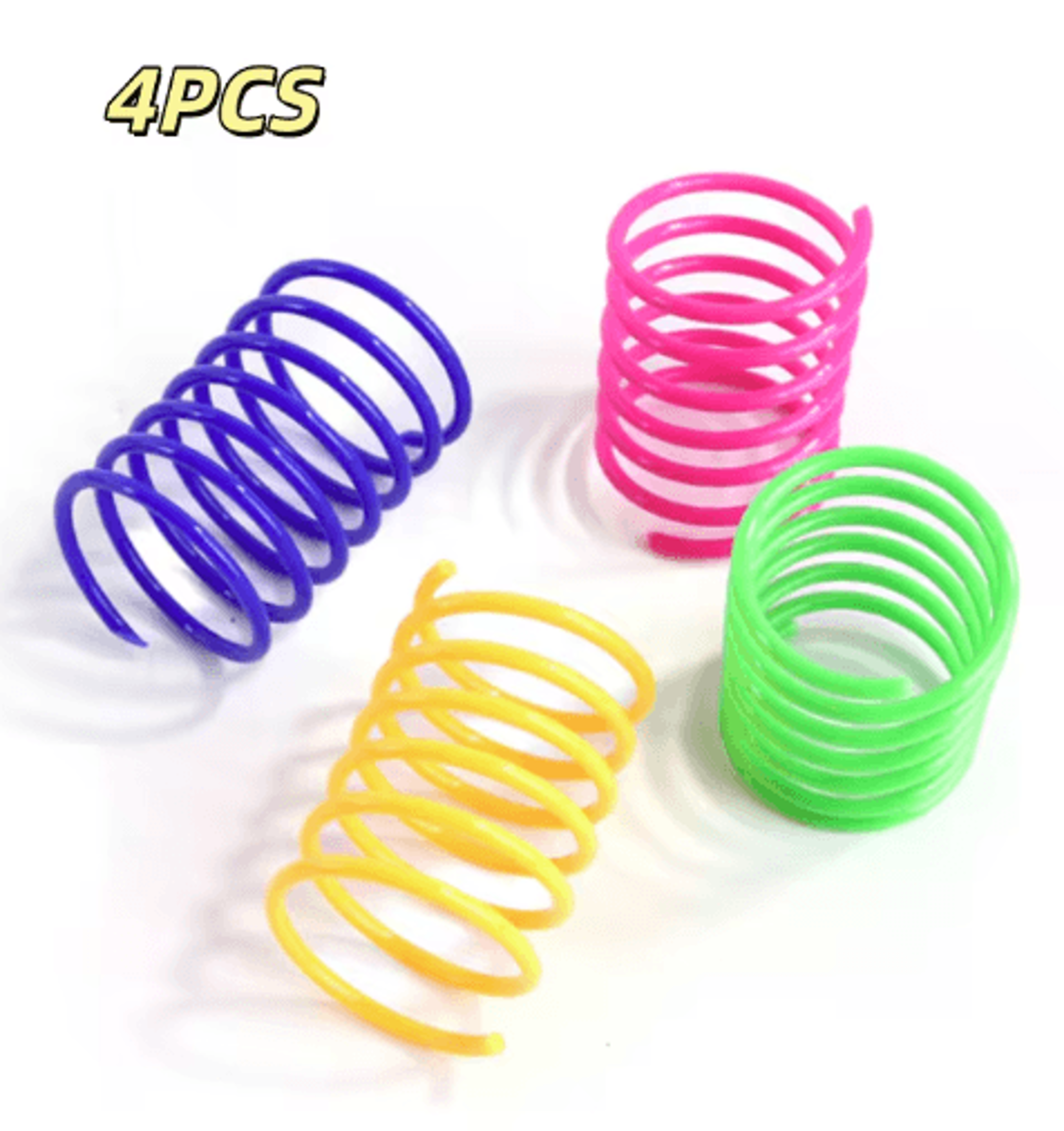 Spring Bounce Colorful Interactive Cat Spring Toy Set 8