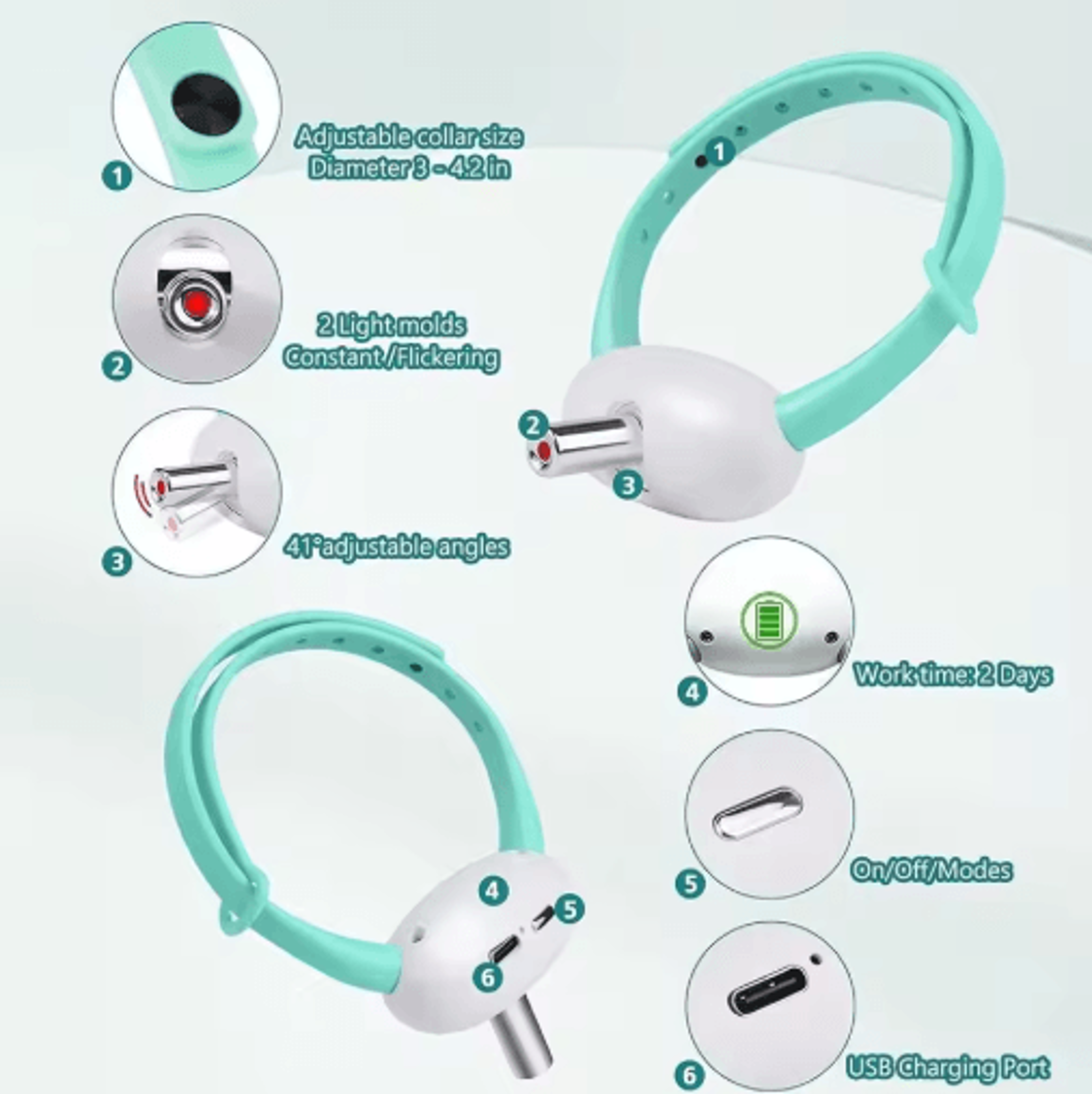 Laser Paws Smart Rechargeable Cat Laser Collar Toy 6