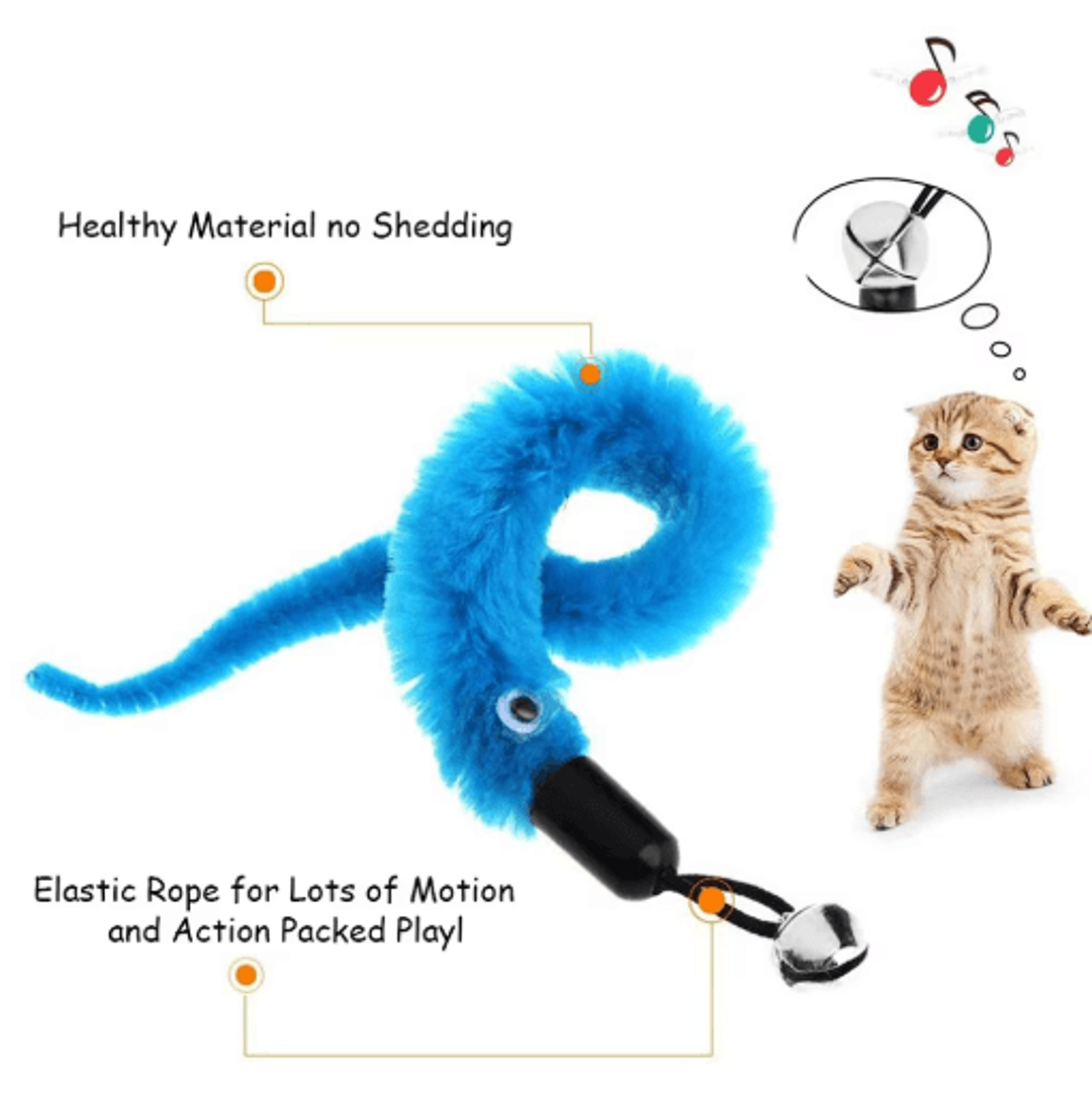 Purr Parts Cat Toy Refill Set  Feather Mouse Worm  Bell Replacement Accessories For Interactive Cat 20