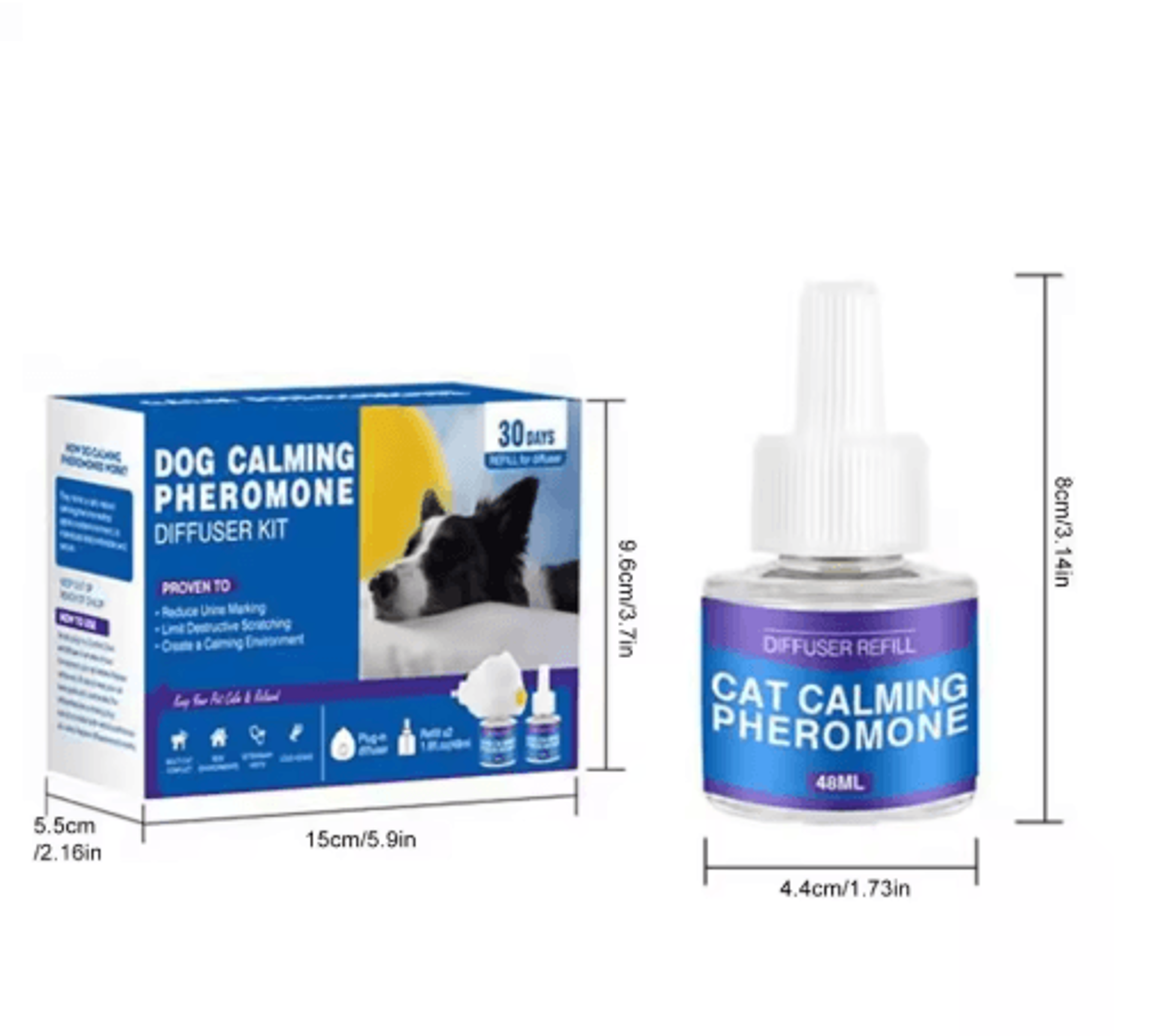 CalmEase Pheromone Diffuser Refill  60Day Calming Solution For Cats  MultiPet Homes 3