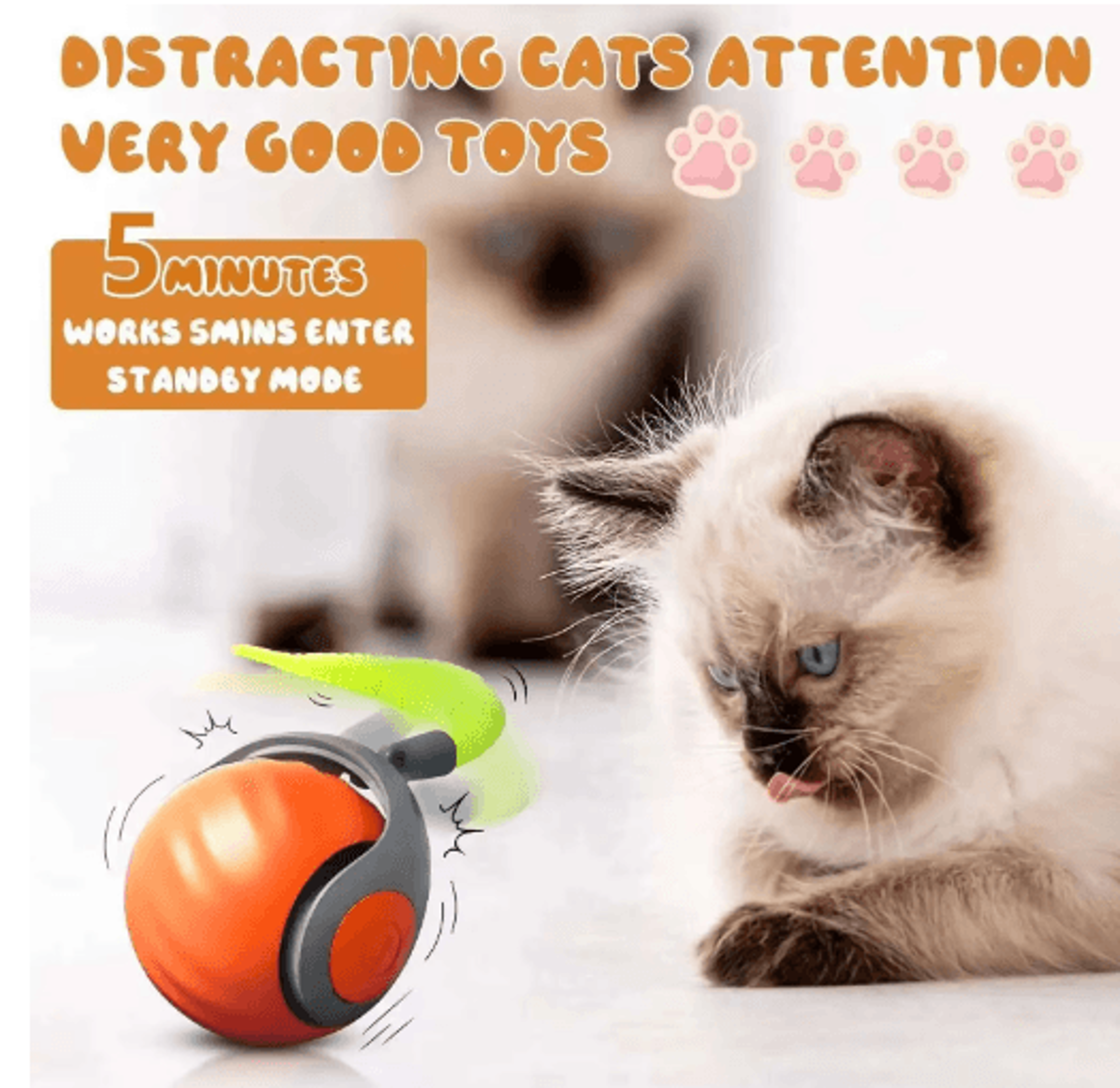 Speedy Tail 20 Smart Interactive Toy Ball  Automatic Motion Cat  Dog Exercise Toy 10