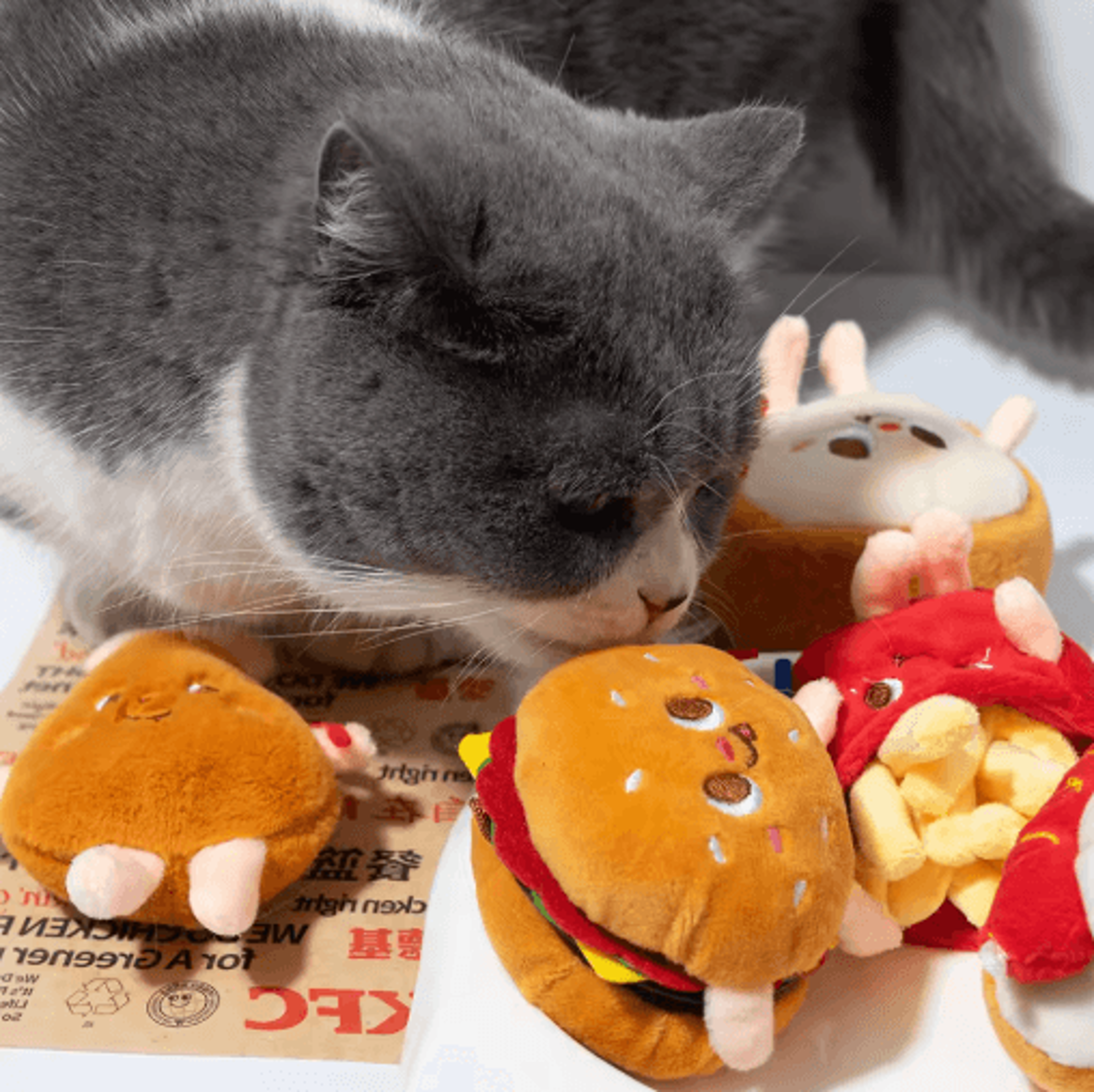 SnackPaws Catnip Plush Toy  Funny Hamburger Bread  Hot Dog Chew Toy For Cats 8