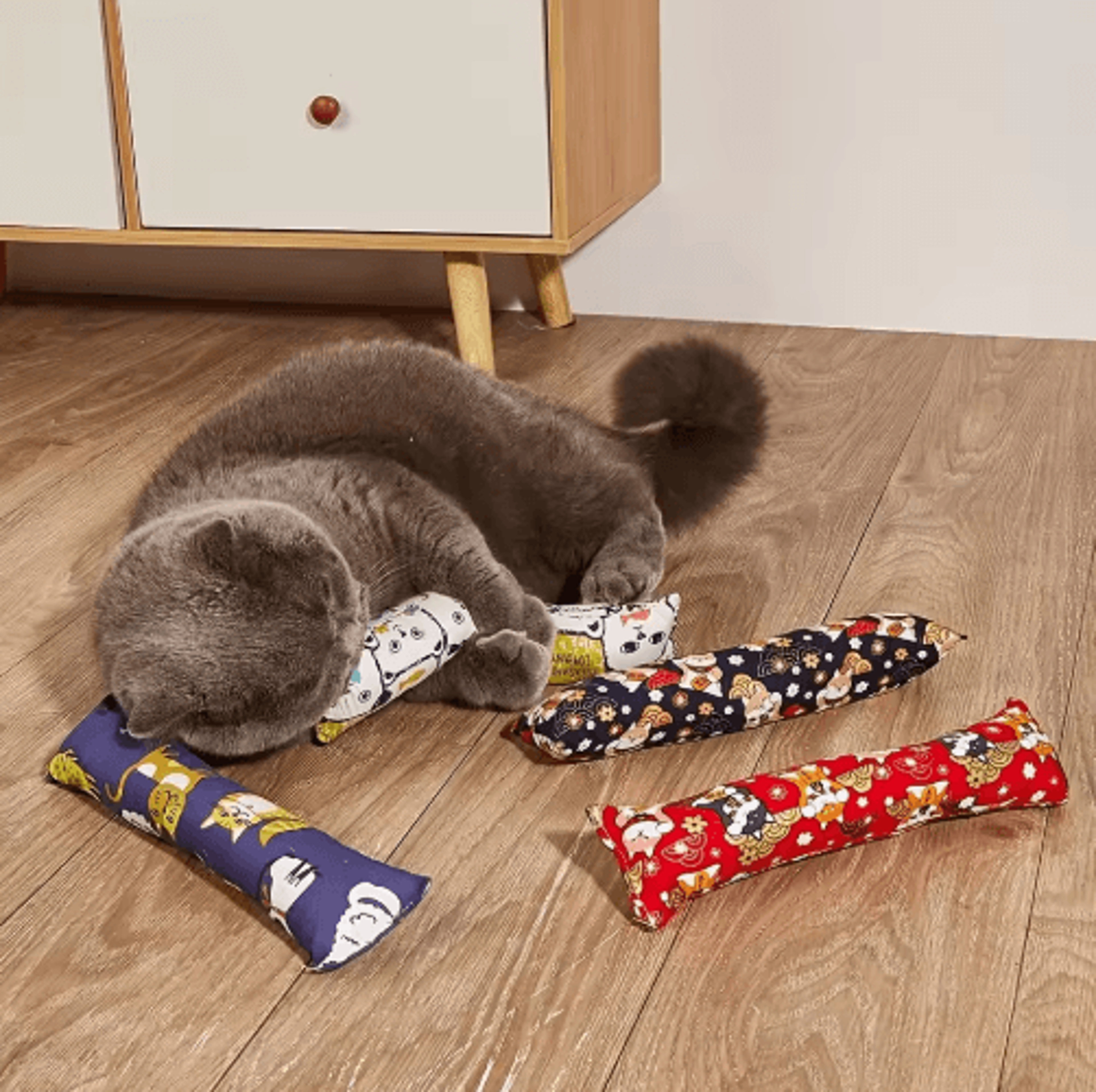 PlayPounce Plush Cat Teaser Wand  BiteResistant Interactive Toy For Cats  Kittens 0