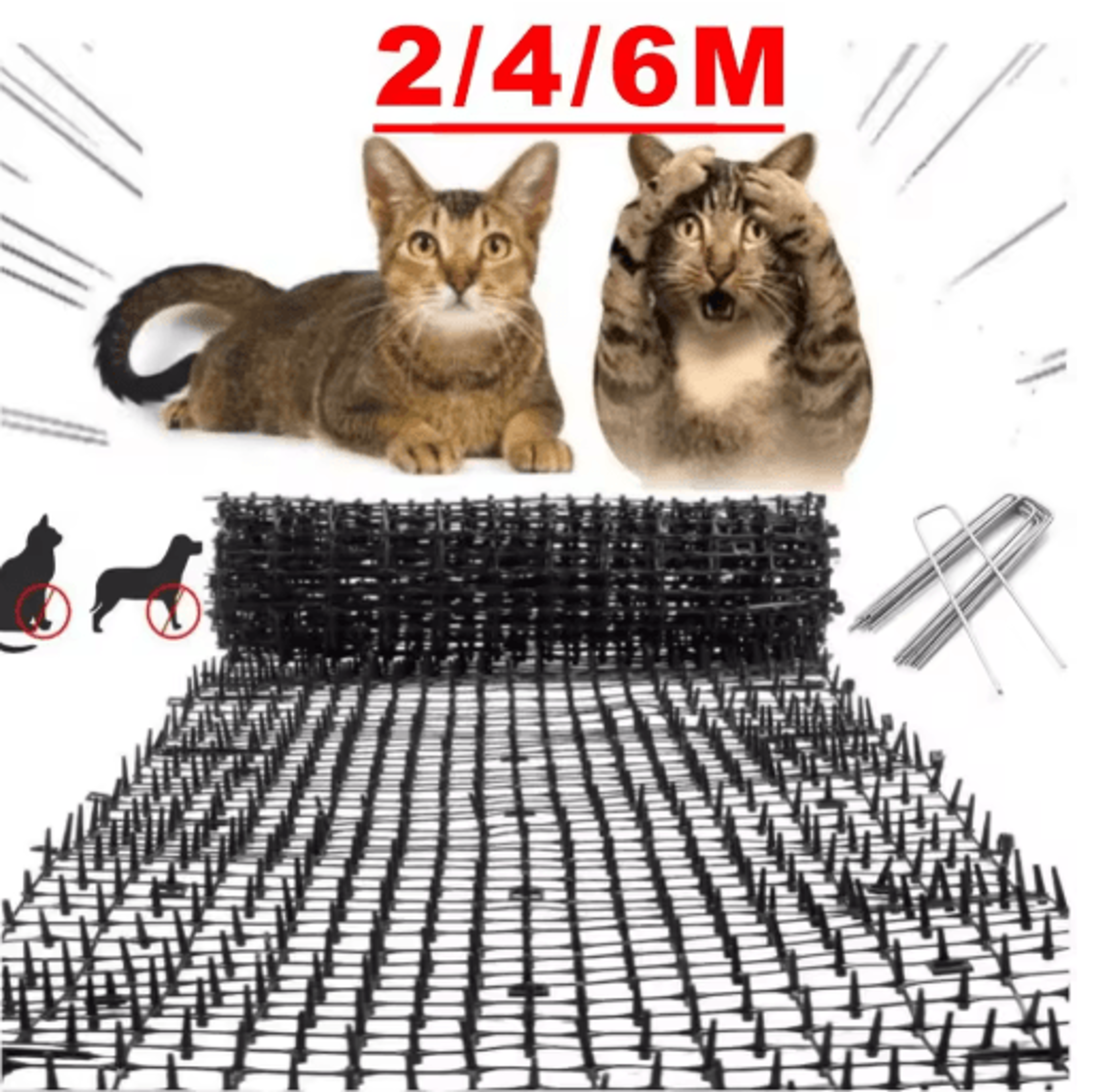Garden Cat Scat Mat Spike Deterrent For Pets And Garden Protection 0