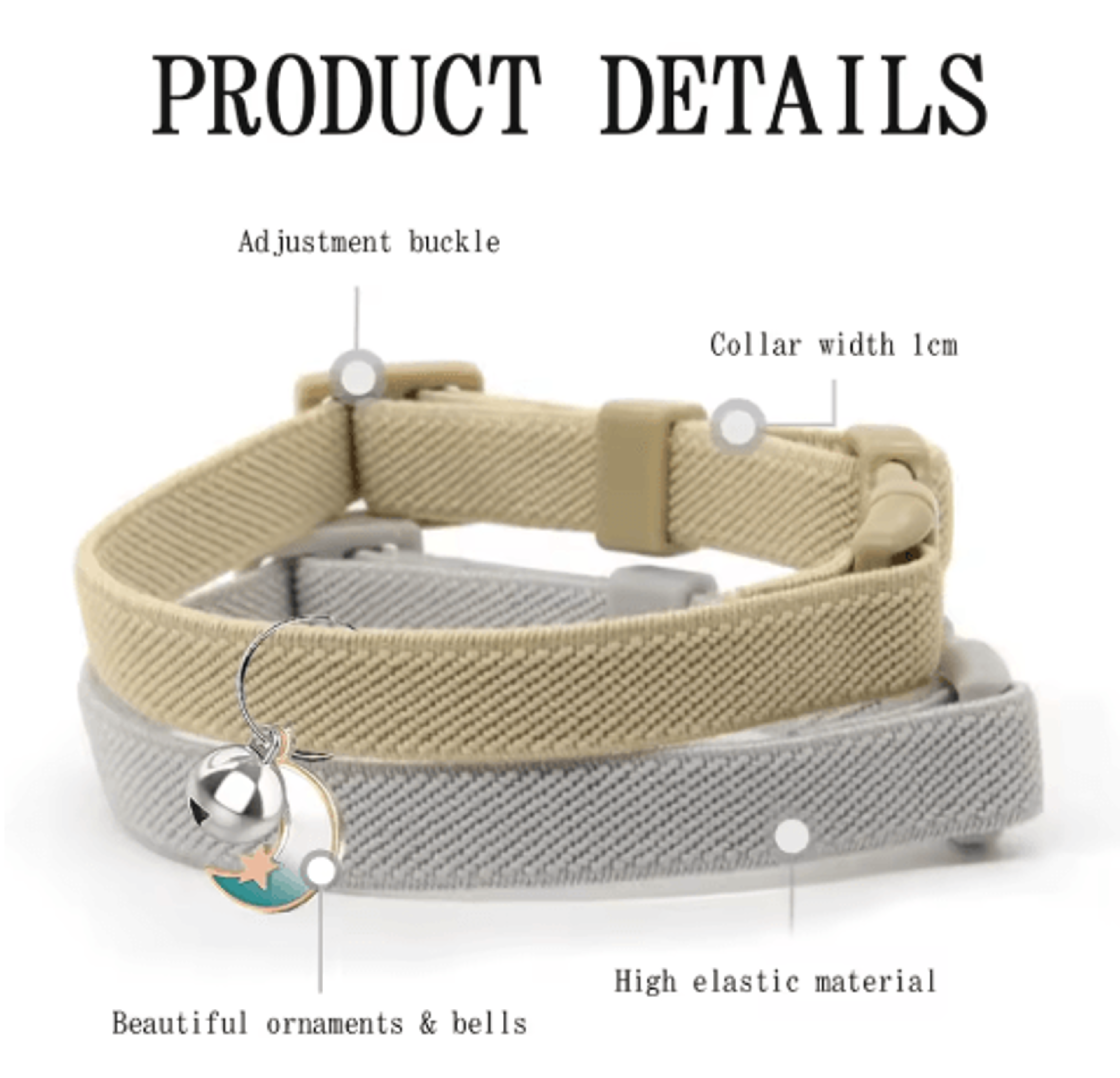 Adjustable Safety Stretch Cat Collar For Kittens And Cats 16