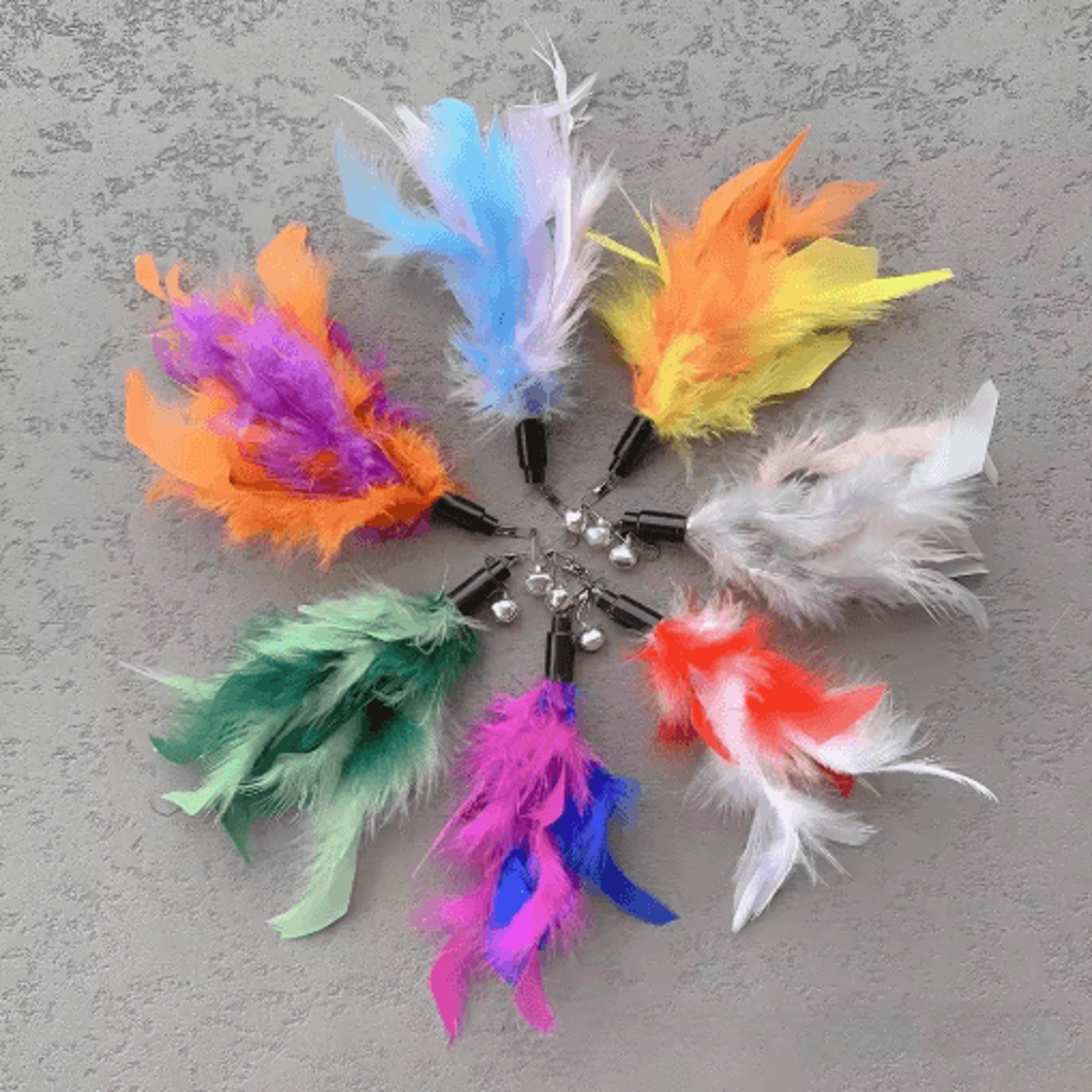 Feather Cat Teaser Replacement Refills For Interactive Wand Toys 3PCS5PCS 0