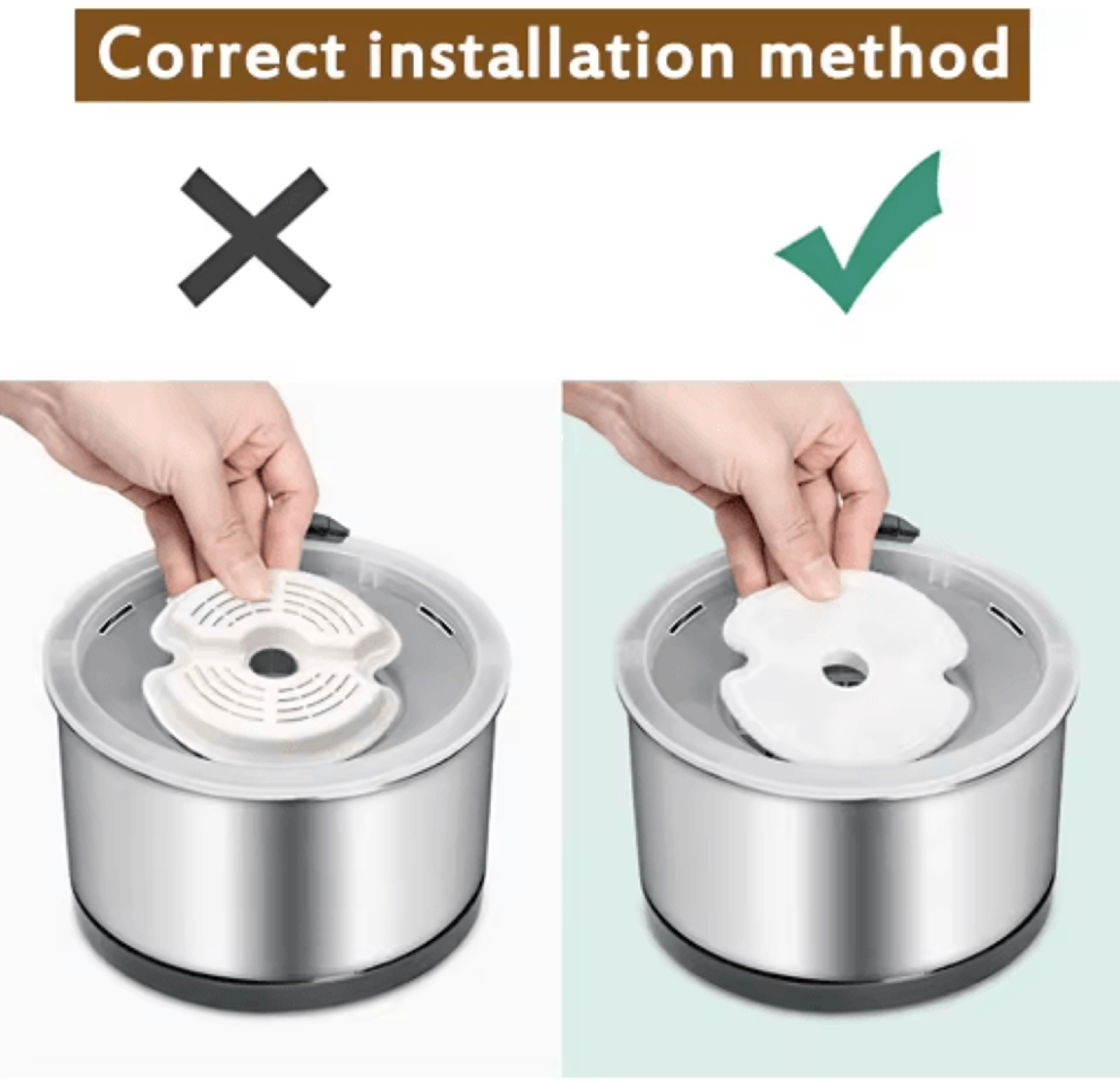 MultiLayer Cat Water Fountain Replacement Filters For Cleaner Pet Water 48 Pack 4