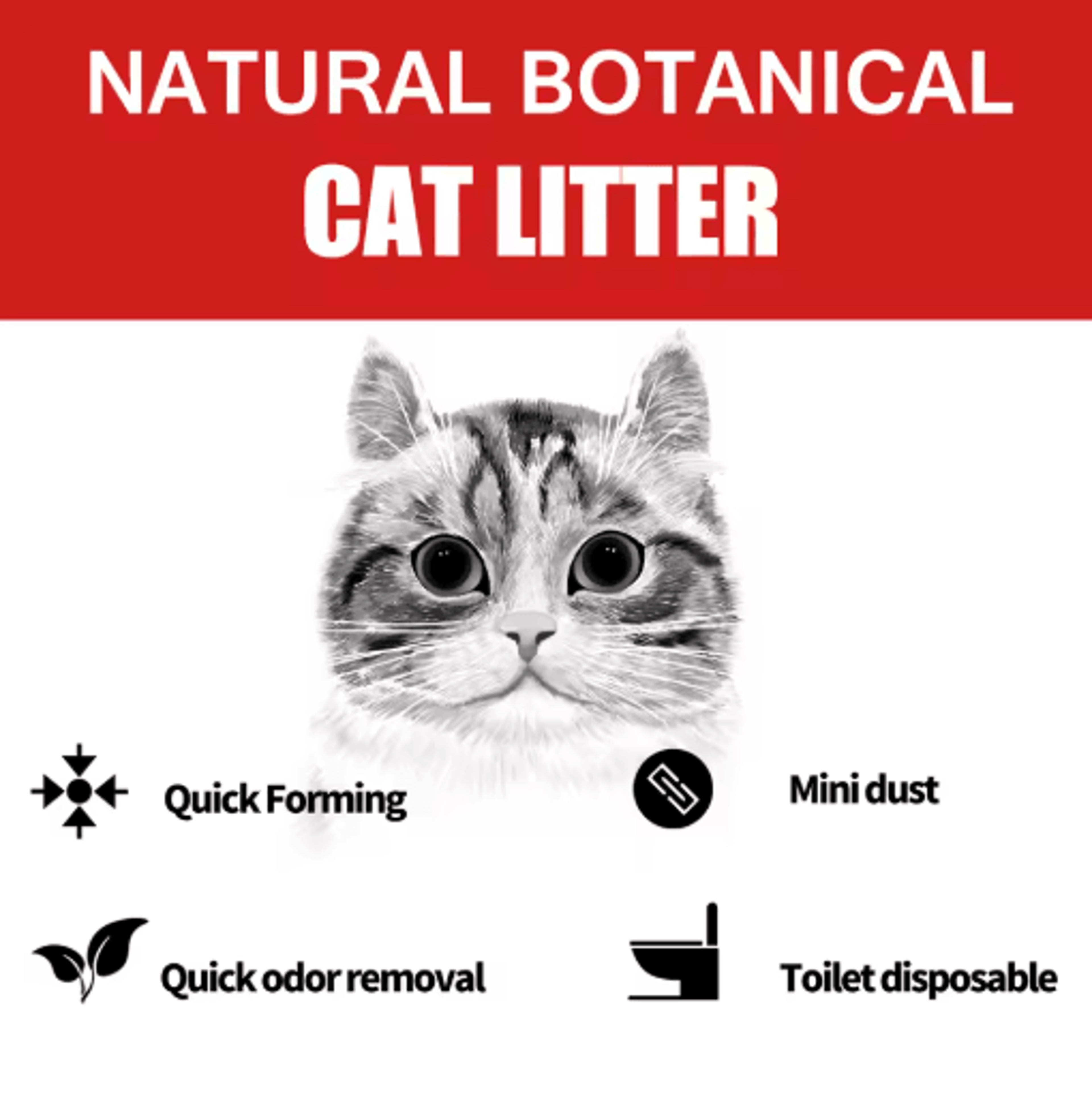 Natural Tofu Cat Litter With Fast Clumping  Odor Control 3