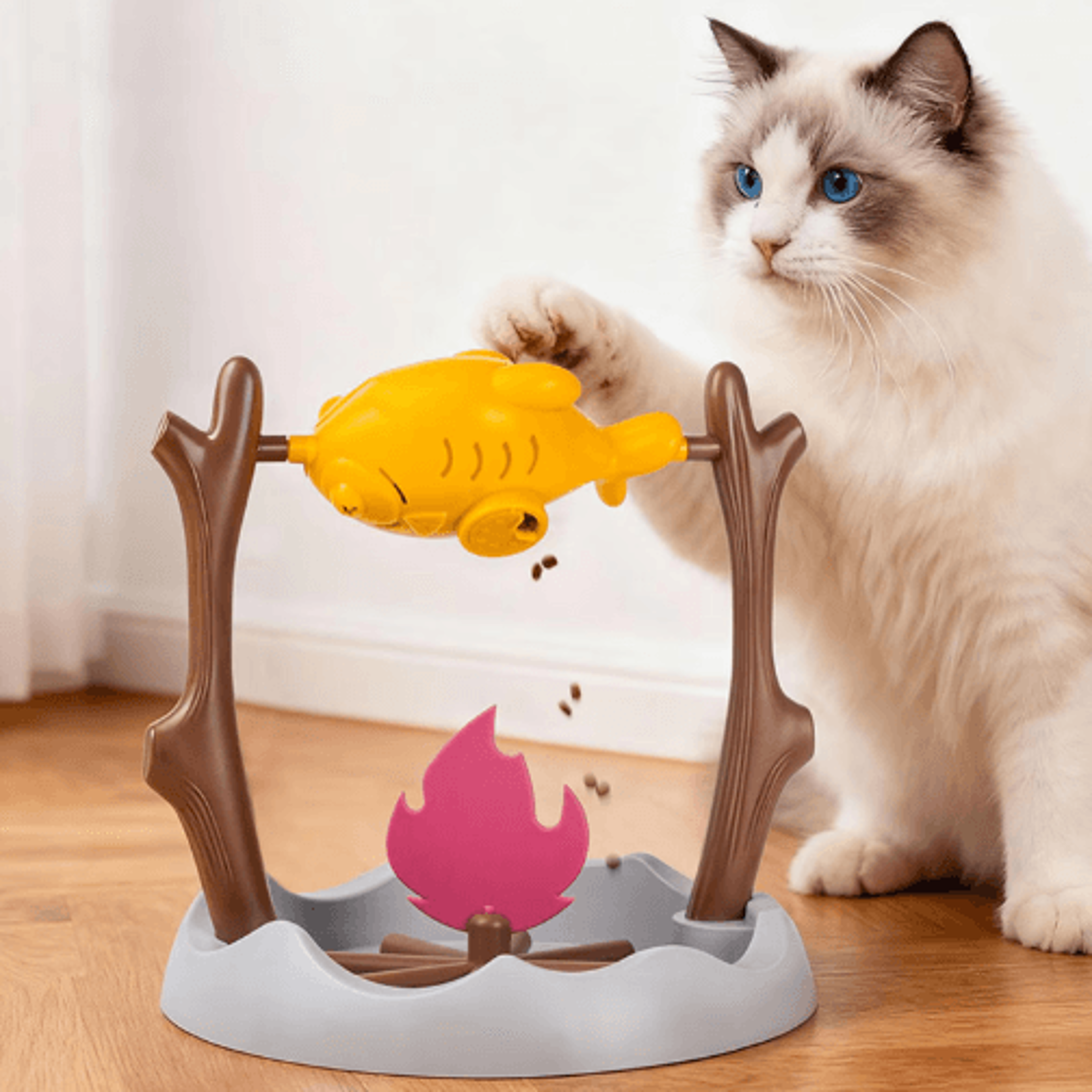 360 Rotating Slow Feeder Toy For Cats  Interactive Treat  Snack Dispenser 0