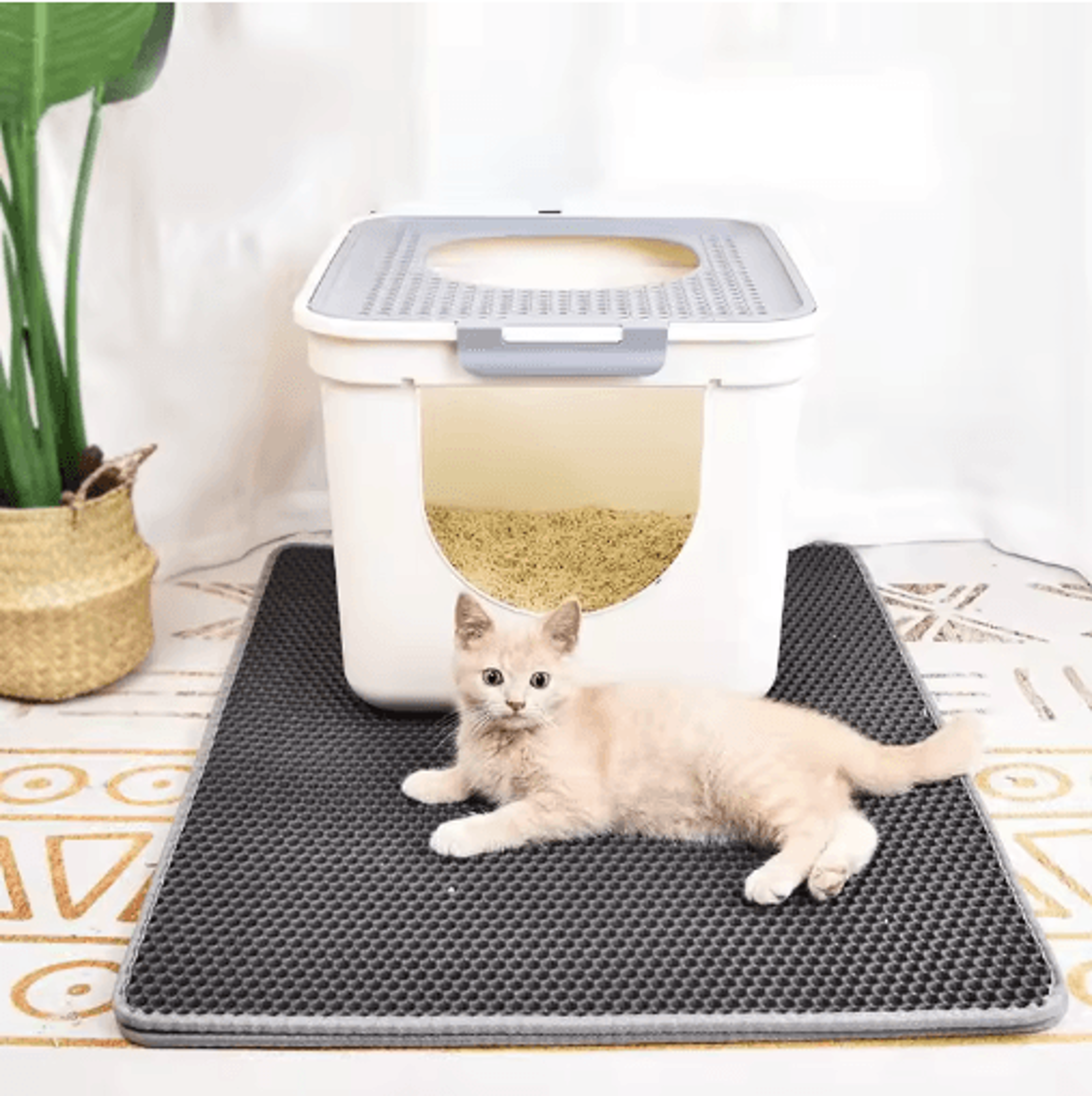 DoubleLayer Waterproof Cat Litter Mat For Cleaner Floors  Easy Cleanup 6