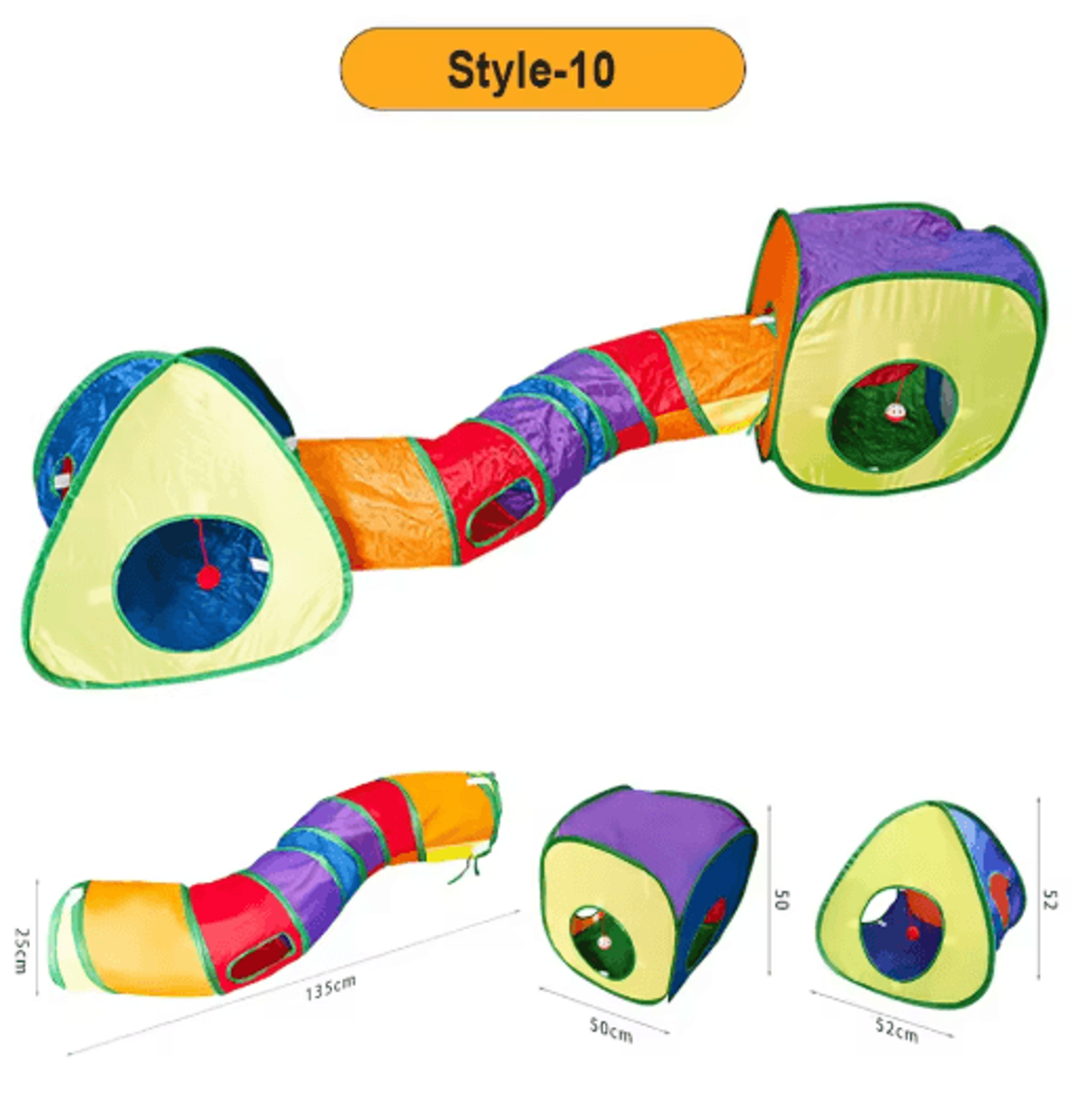Foldable Cat Tunnel Toy For Interactive Play Exercise  Exploration 3