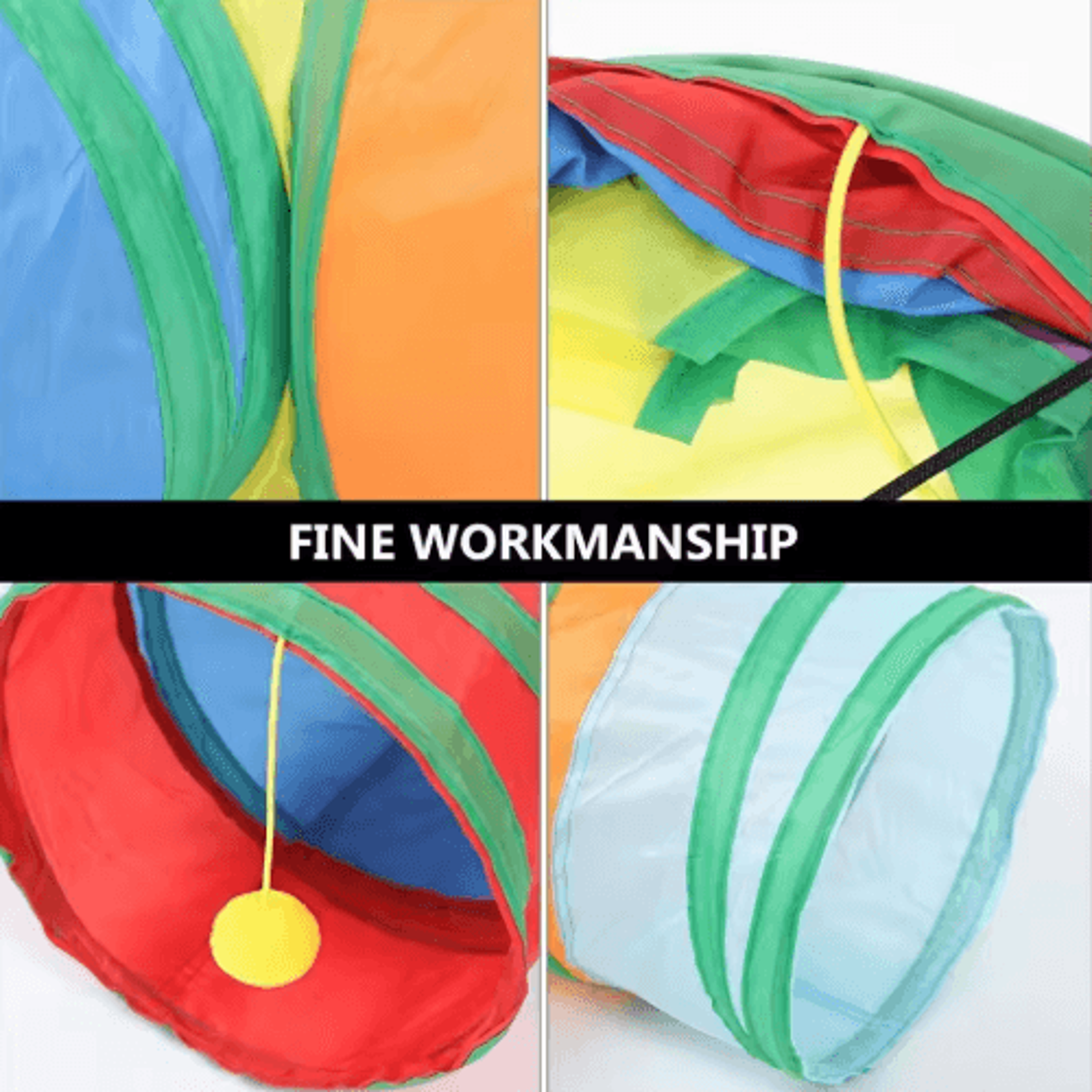 Foldable Cat Tunnel Toy For Interactive Play Exercise  Exploration 16