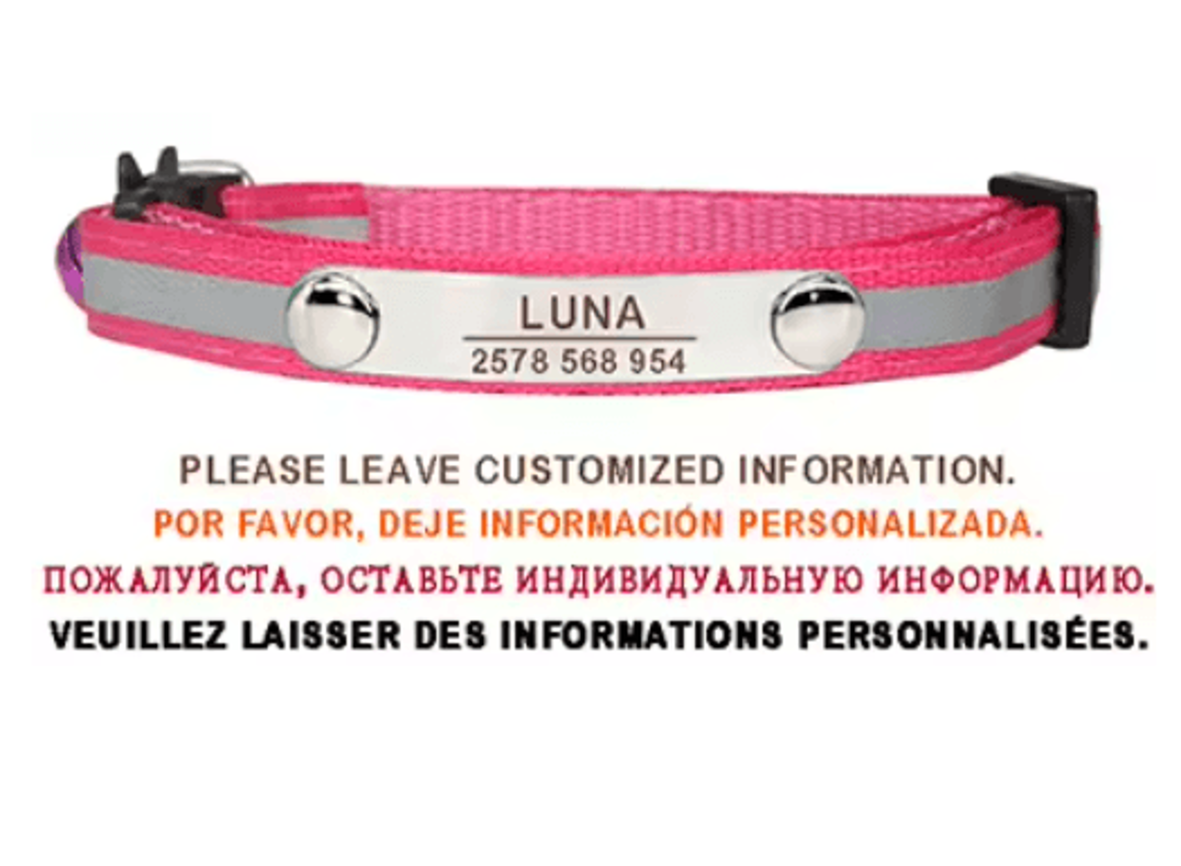 Personalized Reflective Cat Collar With Free Engraving  Safety Buckle 7
