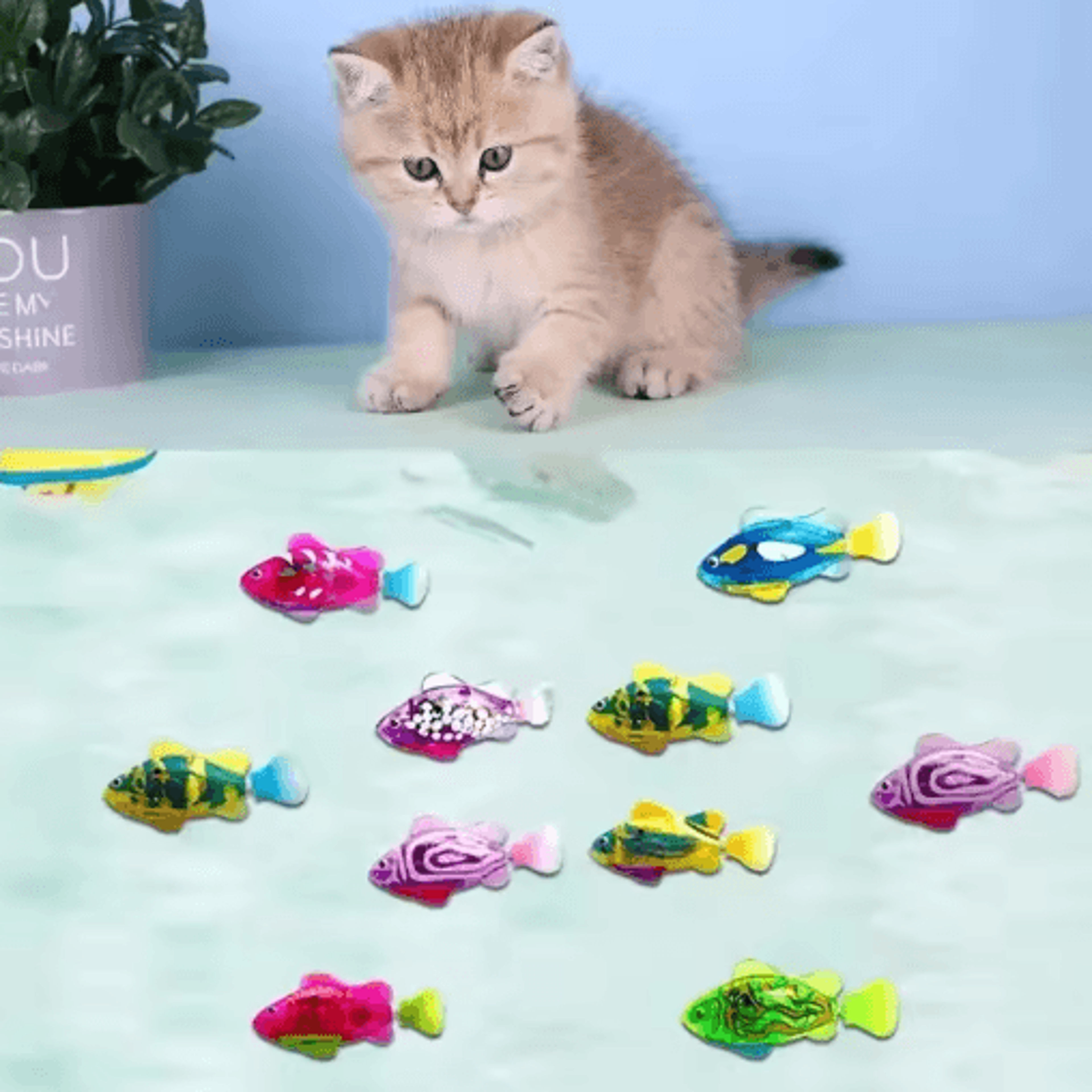 LED Interactive Swimming Robot Fish Toy For Cats 0