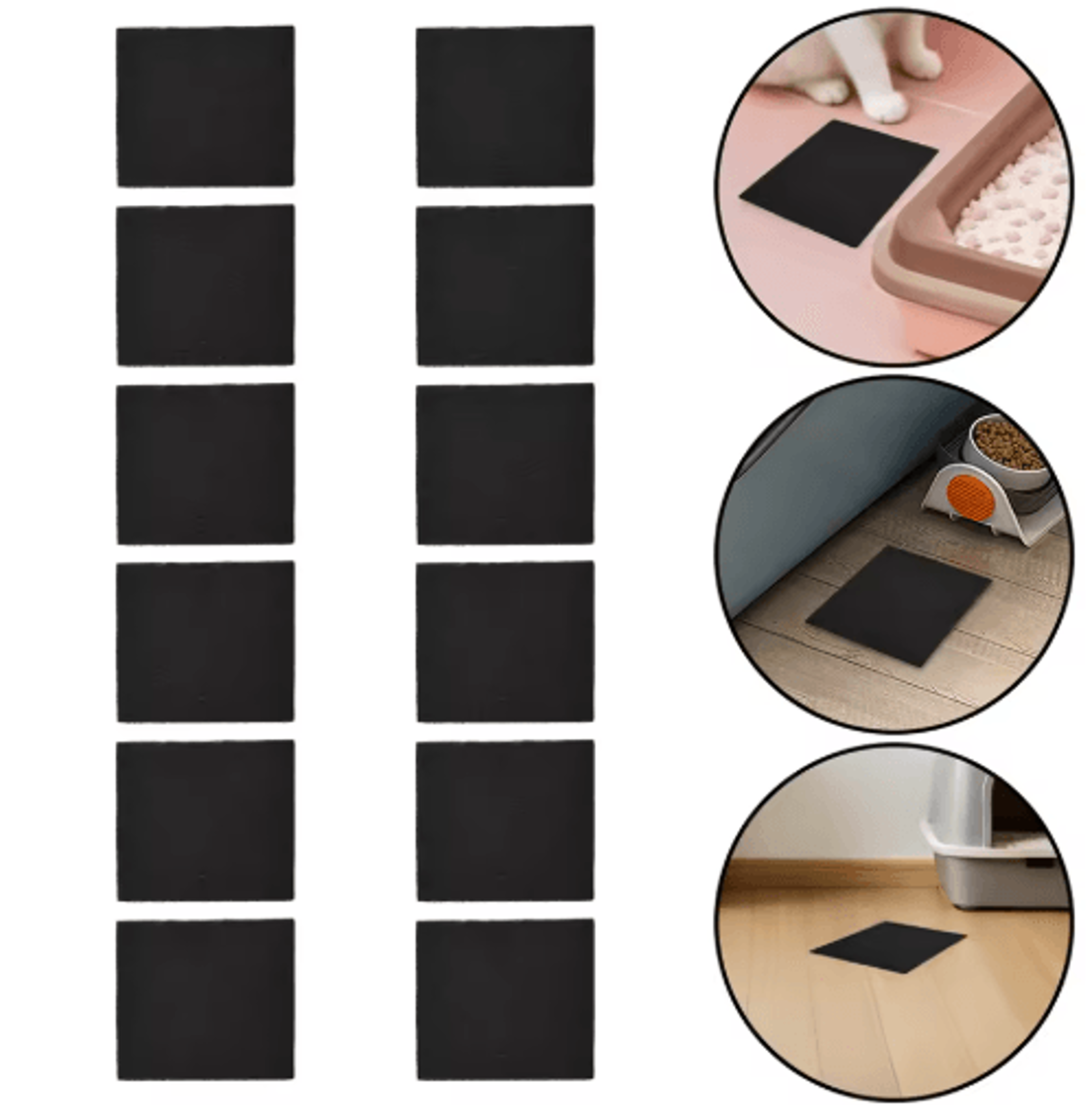 Activated Carbon Replacement Filters For Cat Litter Boxes  12Pack Odor Control Pads 3